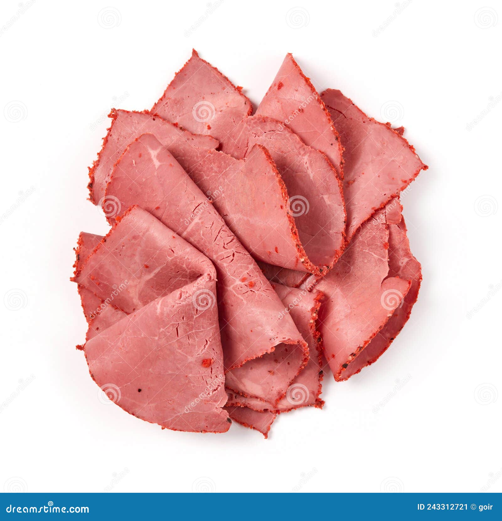 Beef pastrami stock image. Image of closeup, unhealthy 243312721