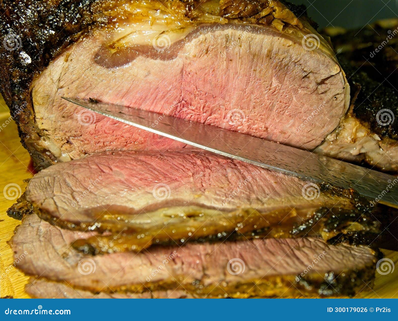 Beef Prime Rib Roast in Stages of Preparation Stock Photo Image of culinary, macro 300179026