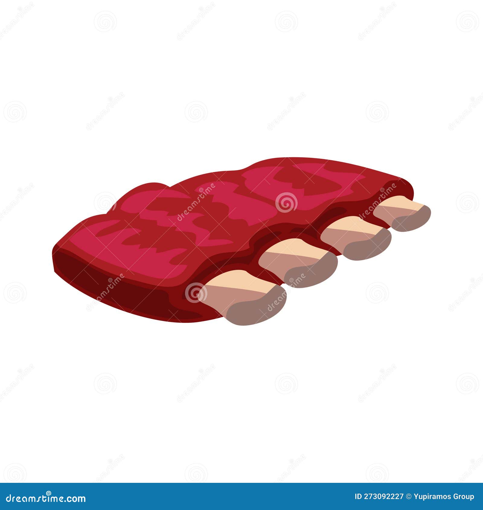 Beef ribs design stock vector. Illustration of vector 273092227