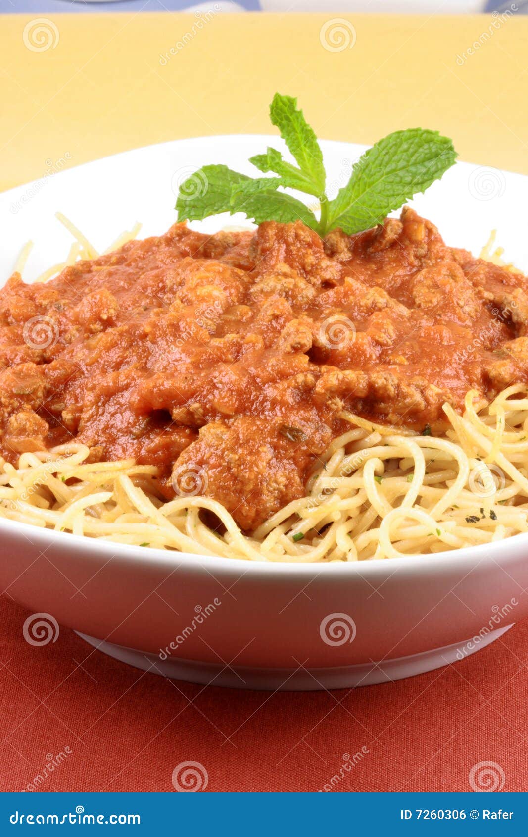 Beef sauce pasta stock photo. Image of lunch, herbs, delicious 7260306