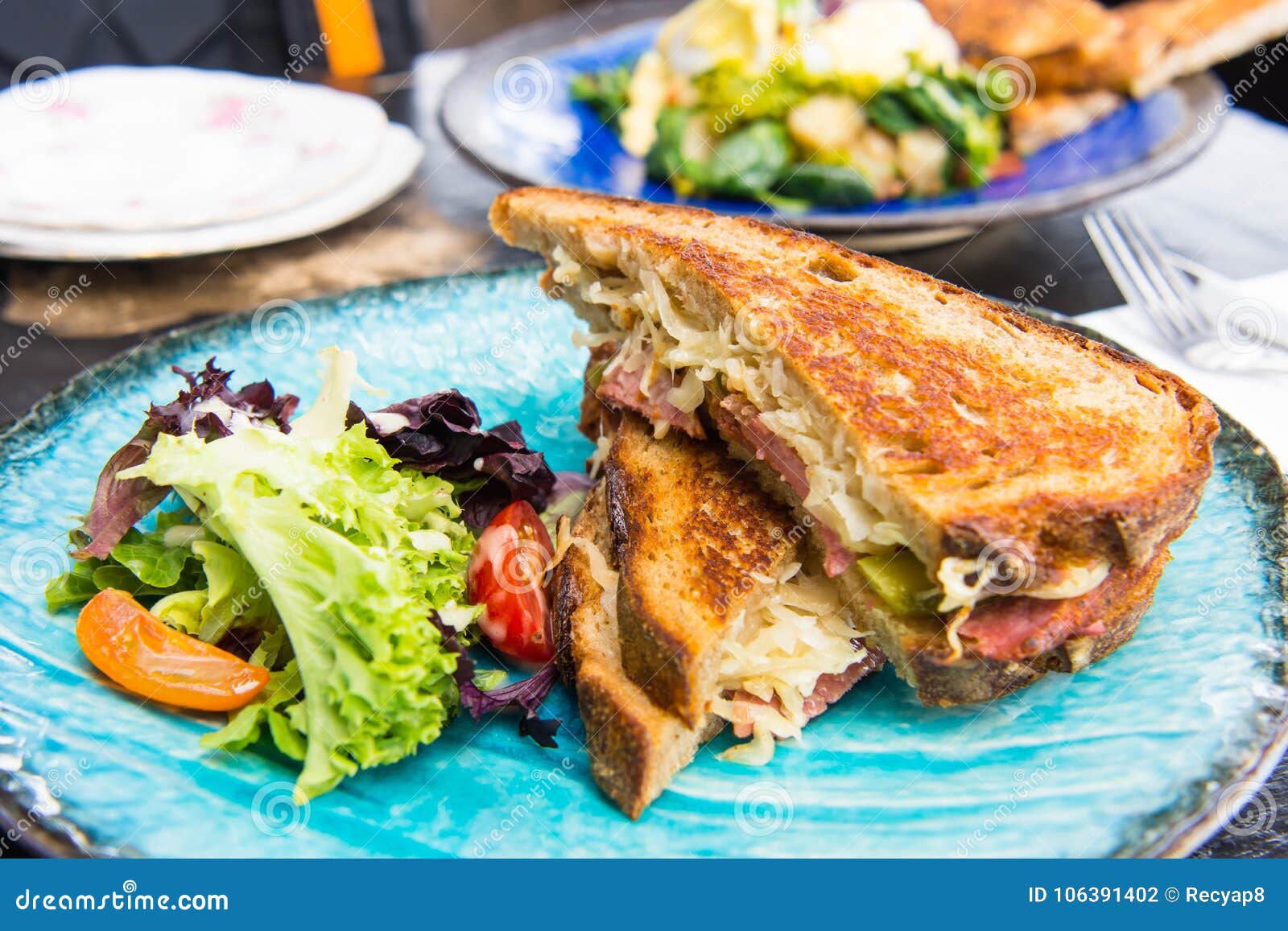 Beef Sauerkraut Cheese Sandwich Stock Photo Image of healthy, chopped