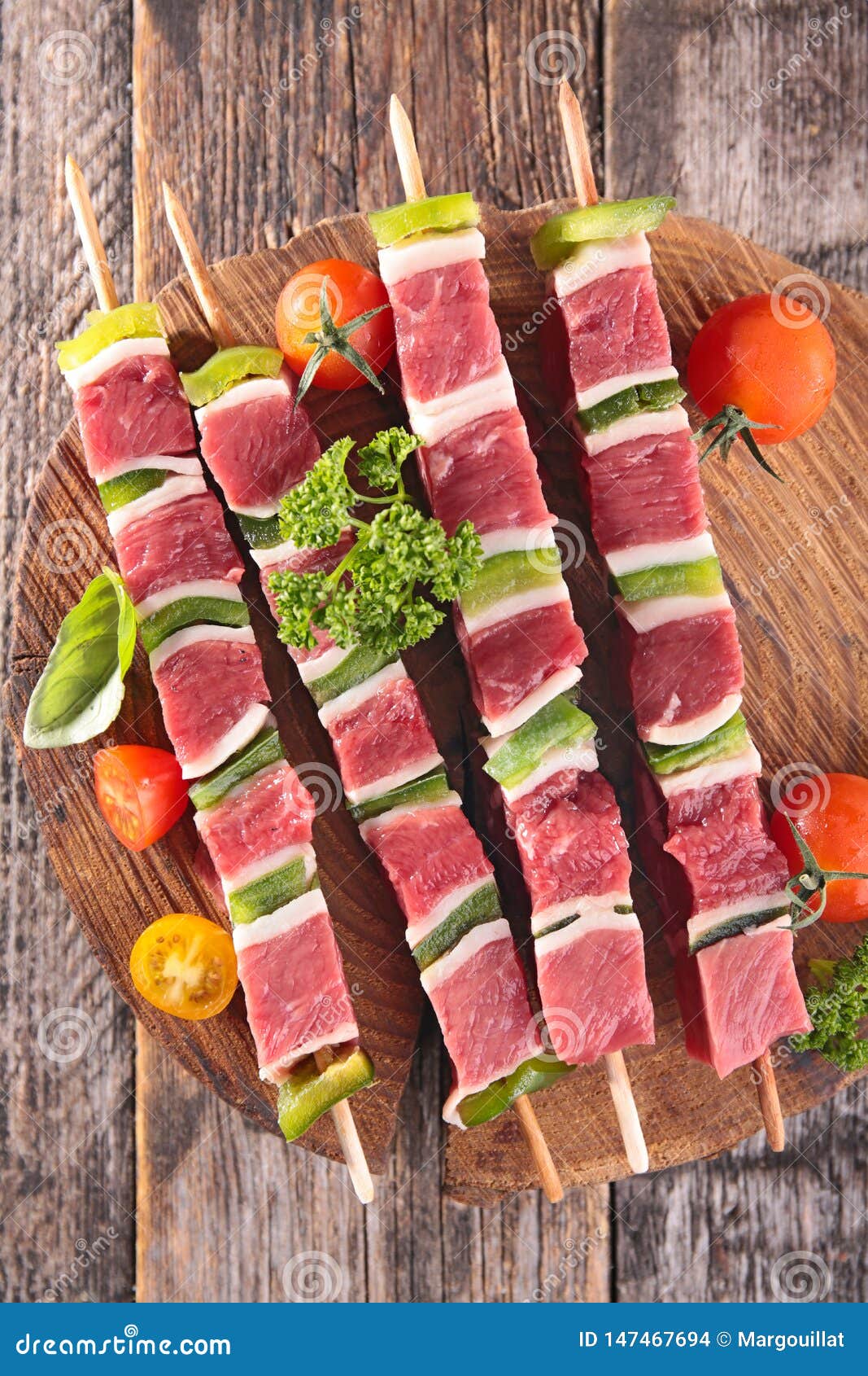 Beef Skewer, Barbecue and Basil Stock Photo Image of barbecue, pepper