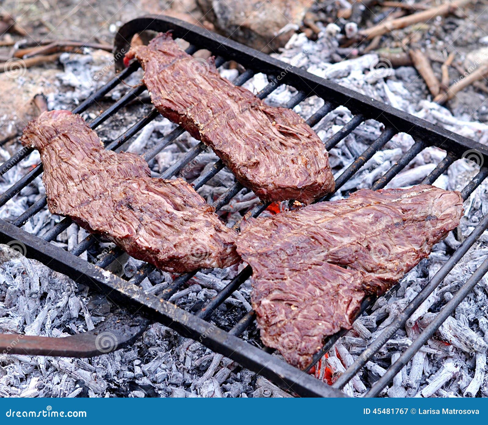 Beef steaks on the grill stock image. Image of meat, steak 45481767