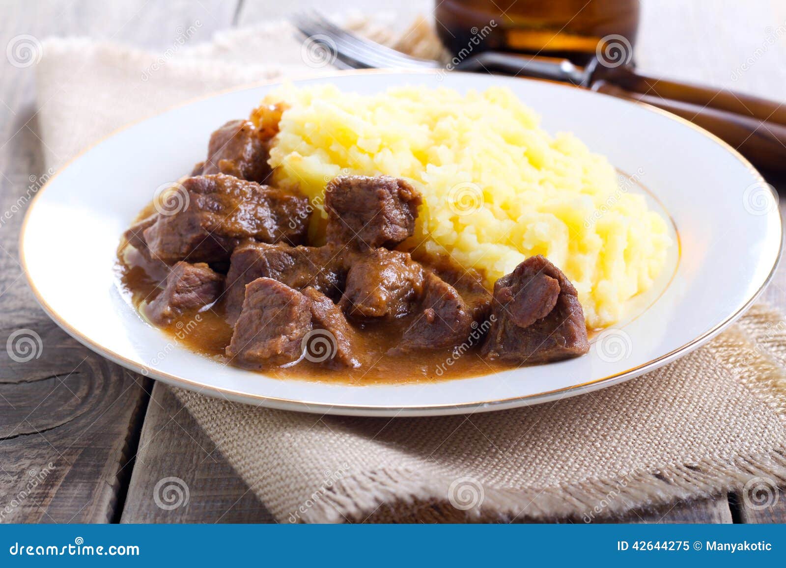 Beef stew with gravy stock image. Image of comfort, meal 42644275