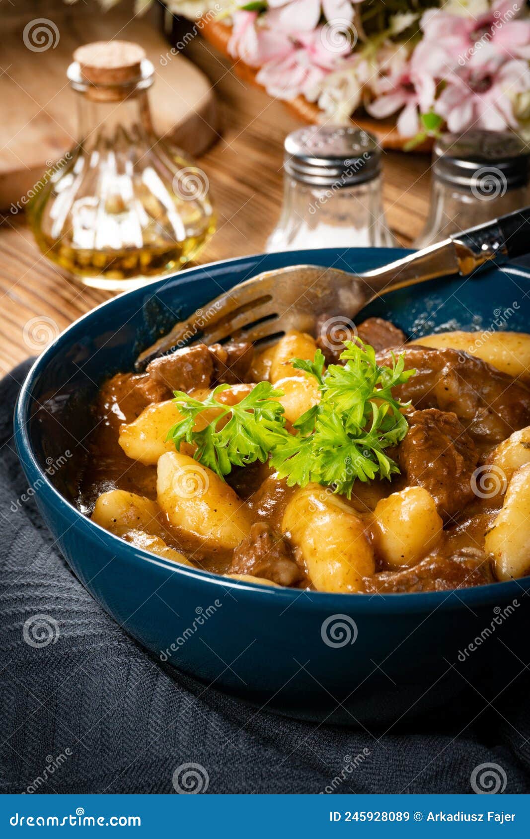 Beef stew in gravy stock image. Image of dumplings, potato 245928089