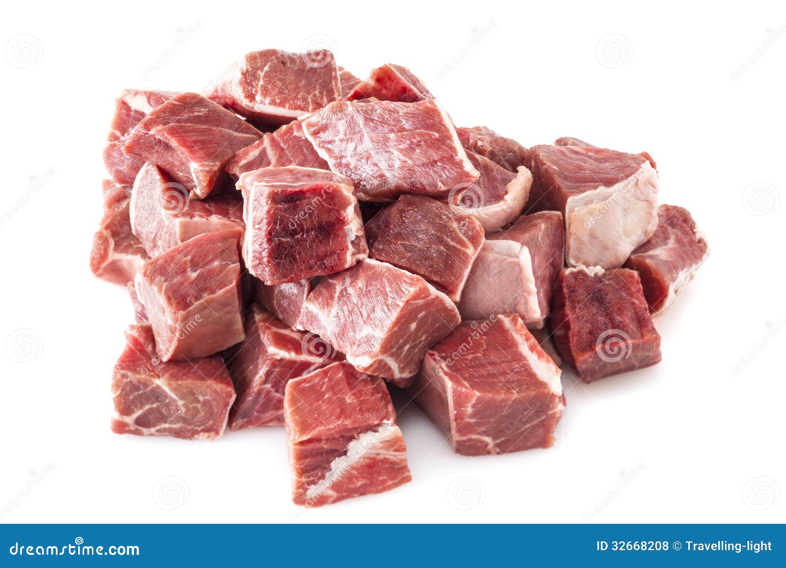 Beef Stew Meat Raw stock photo. Image of cutout, marbled 32668208