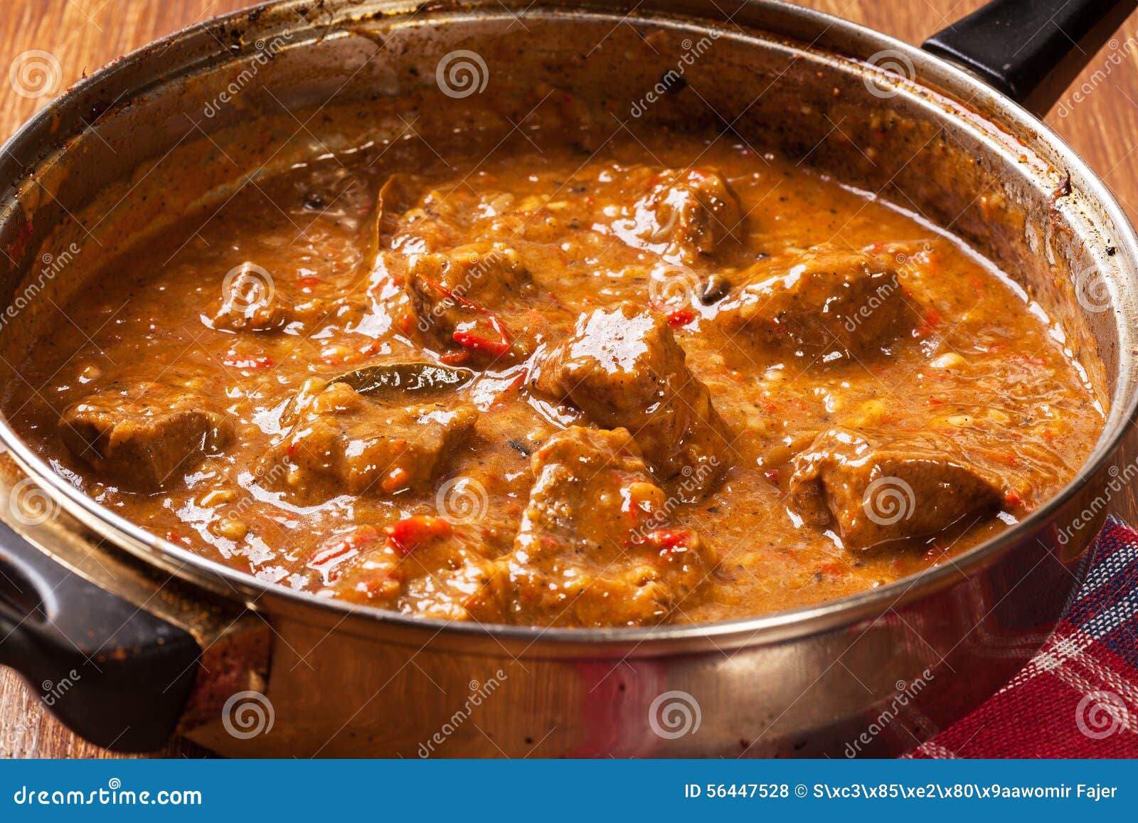 Beef stew in a pan stock photo. Image of cast, comfort 56447528
