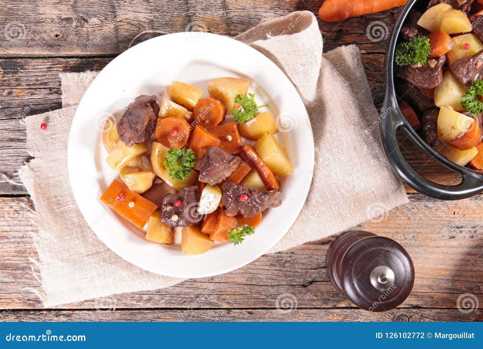 Beef stew with vegetable stock photo. Image of casserole 126102772