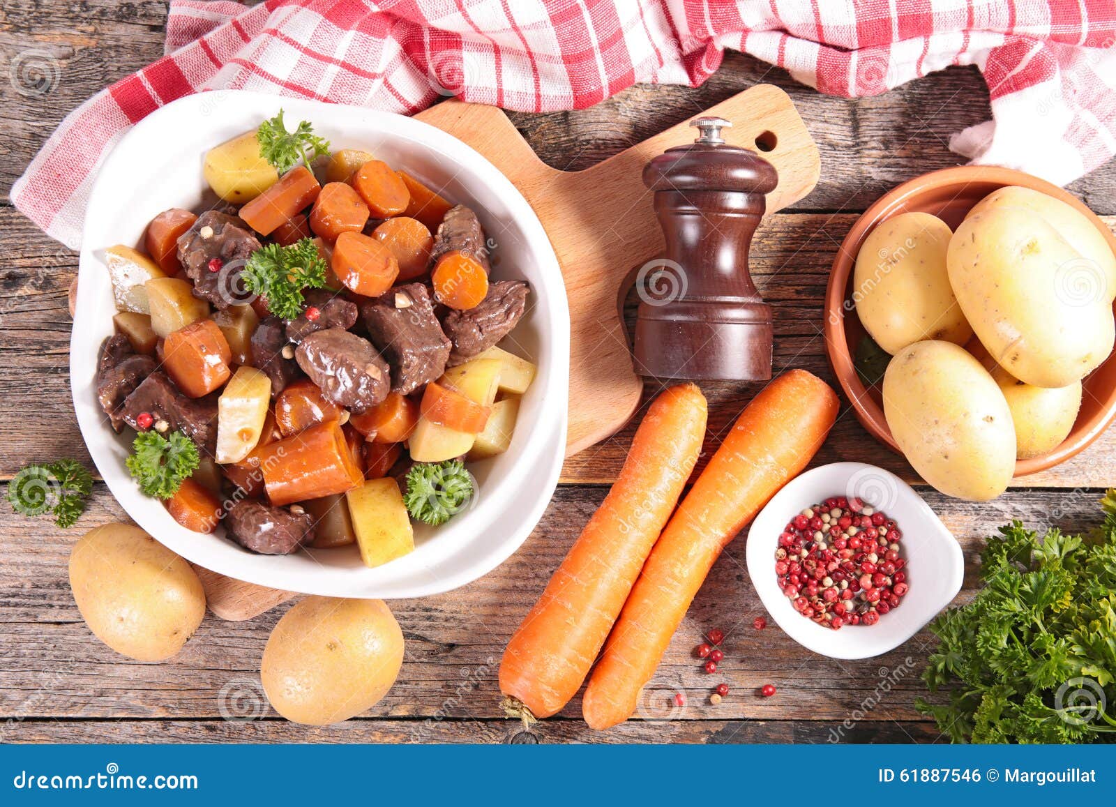 Beef stew and vegetables stock photo. Image of meal, herb 61887546