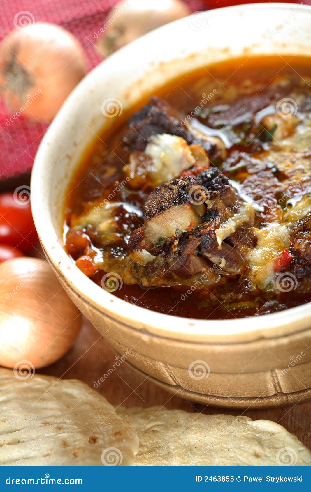 Beef stewed in tomatoes stock image. Image of cuisine 2463855
