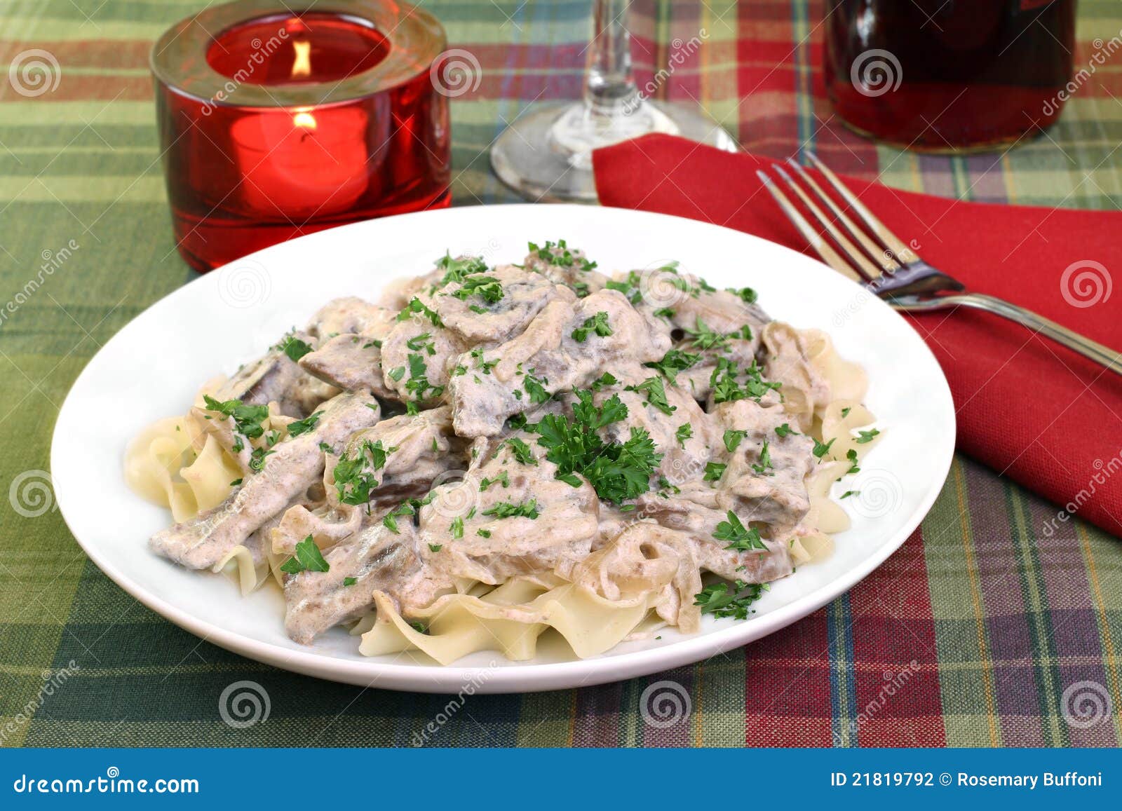 Beef Stroganoff With Cremini And Champignons RoyaltyFree Stock Image