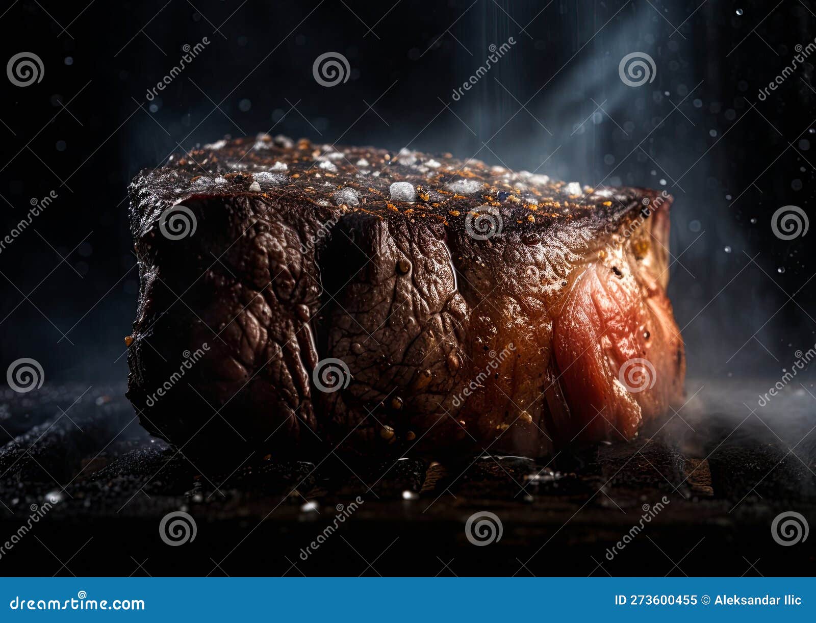 Beef Tenderloin Steak Grilled on Bbq. Generative Ai Stock Illustration