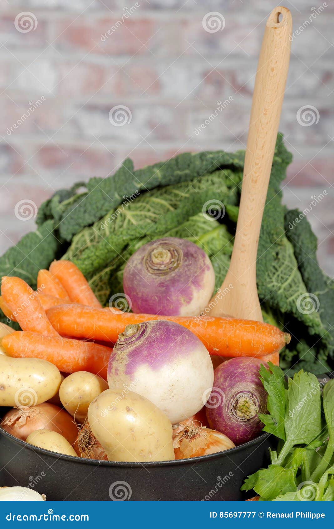 Beef and Vegetables for the Preparation of Pot-au-feu Stock Image ...