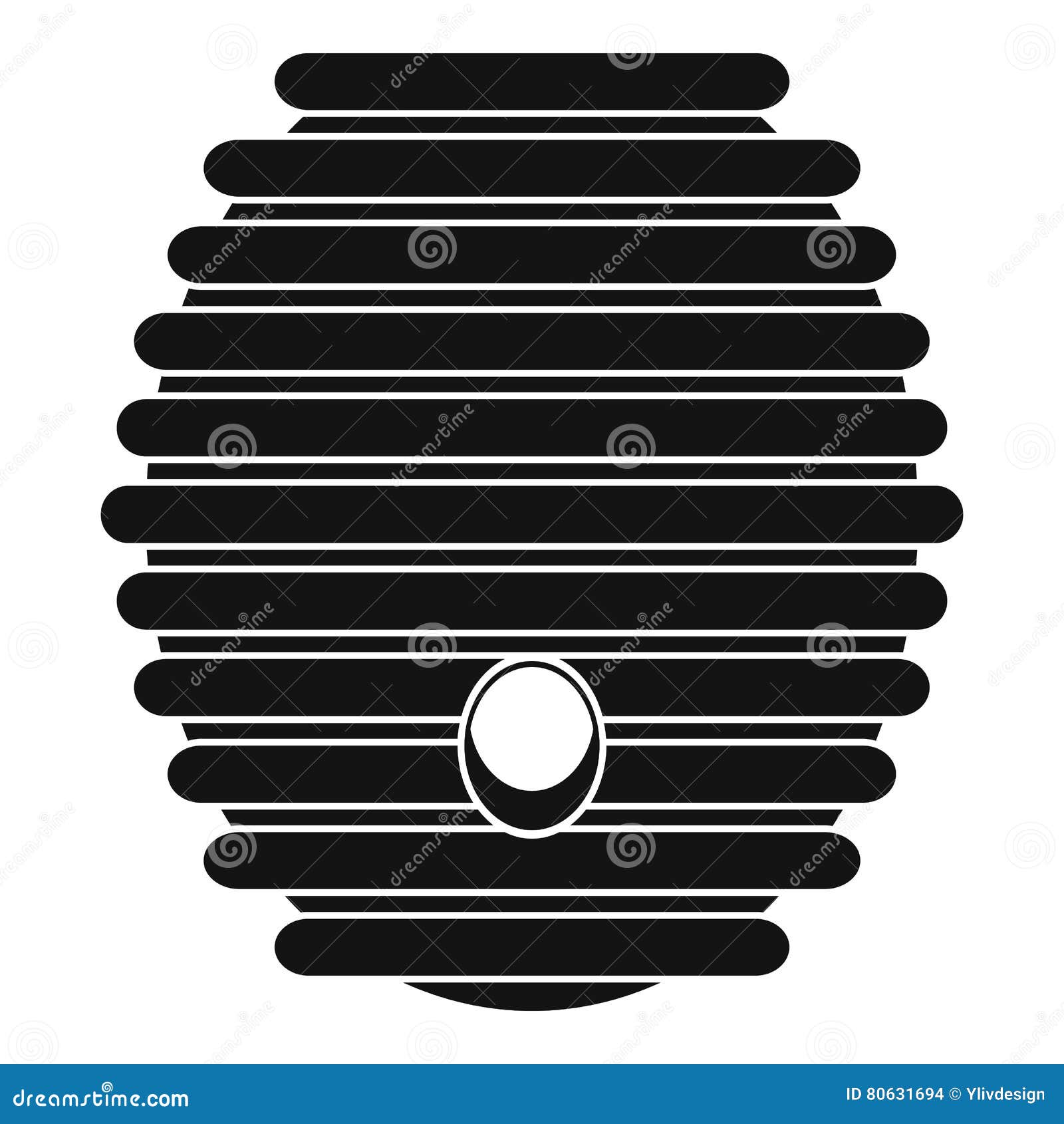 Beehive icon, simple style stock vector. Illustration of honey - 80631694