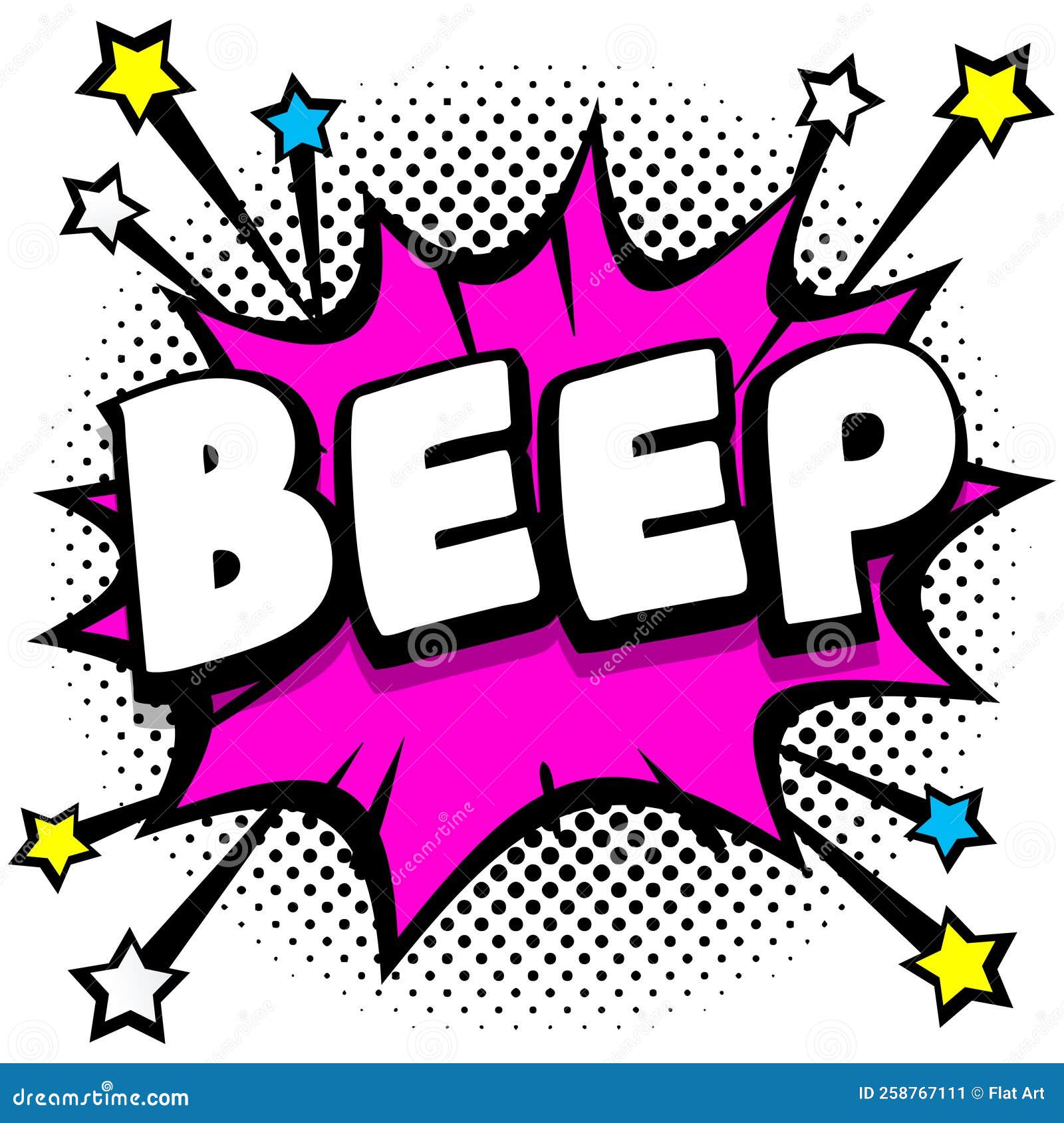 beep pop art comic speech bubbles book sound effects