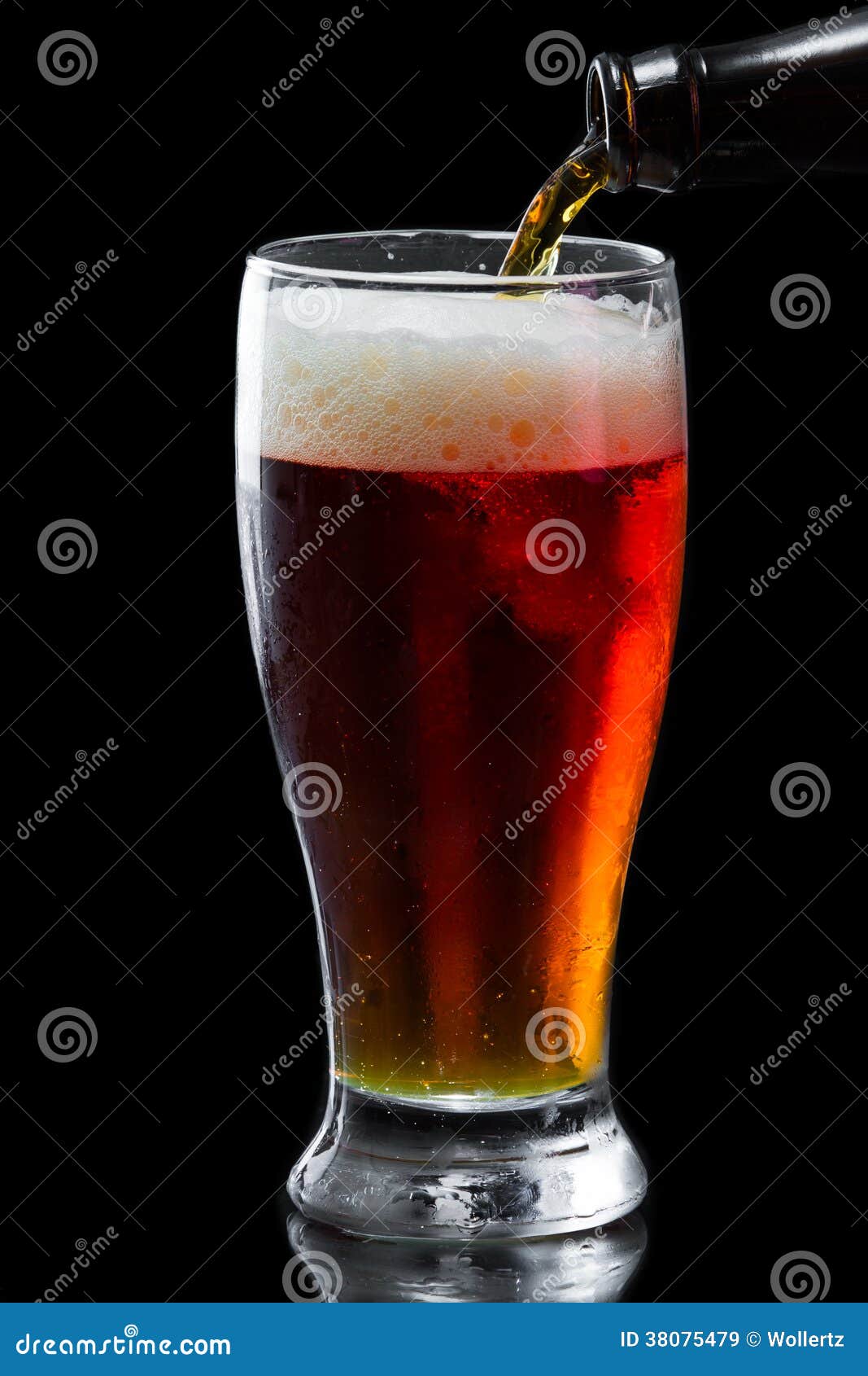 Beer, amber ale stock image. Image of happy, flowing 38075479