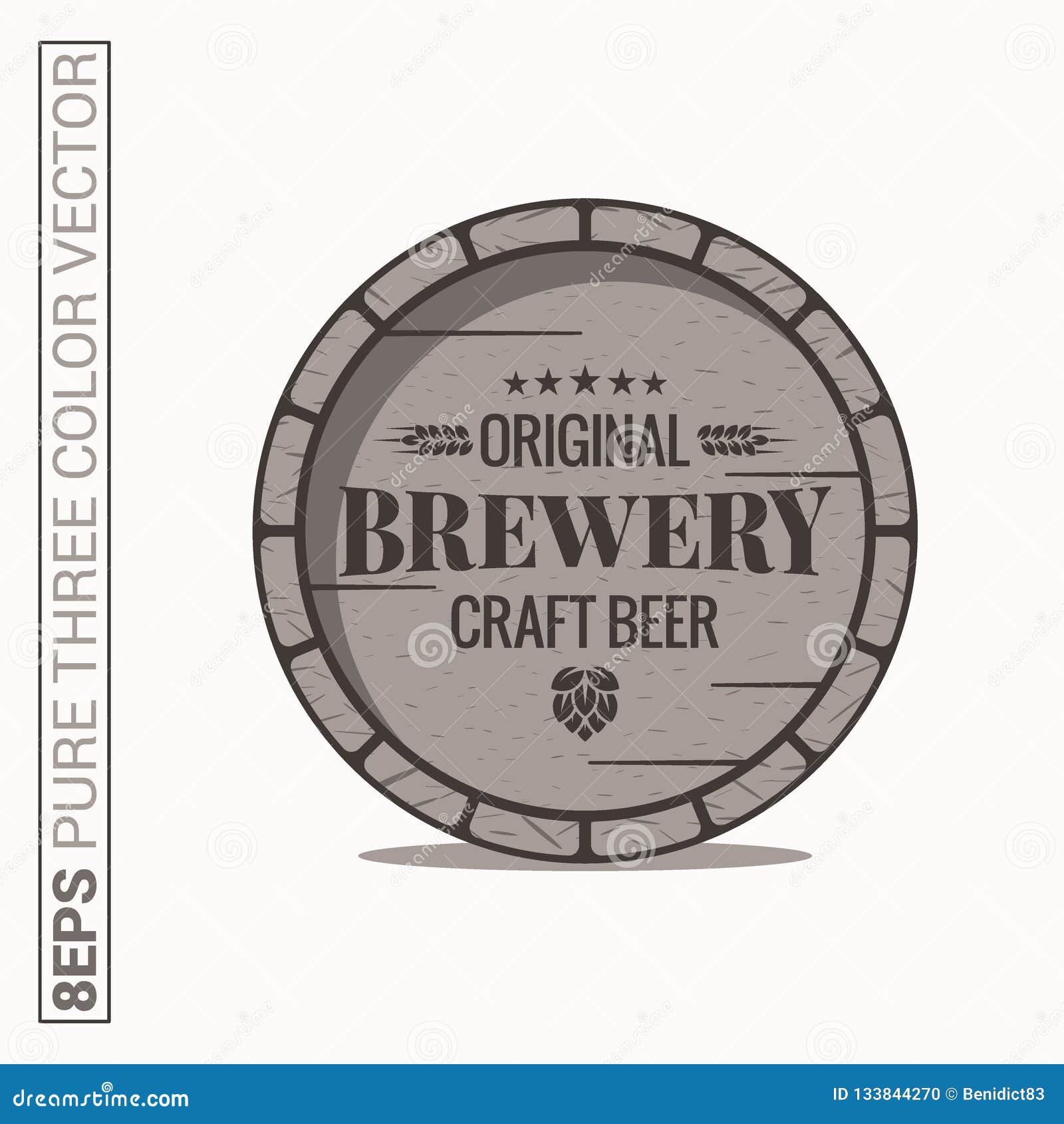 Beer Barrel Alphabet Font. Vintage Letters, Numbers And Symbols