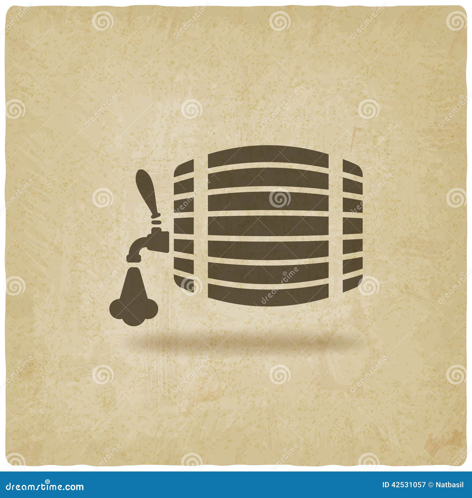 Beer Barrel Alphabet Font. Vintage Letters, Numbers And Symbols