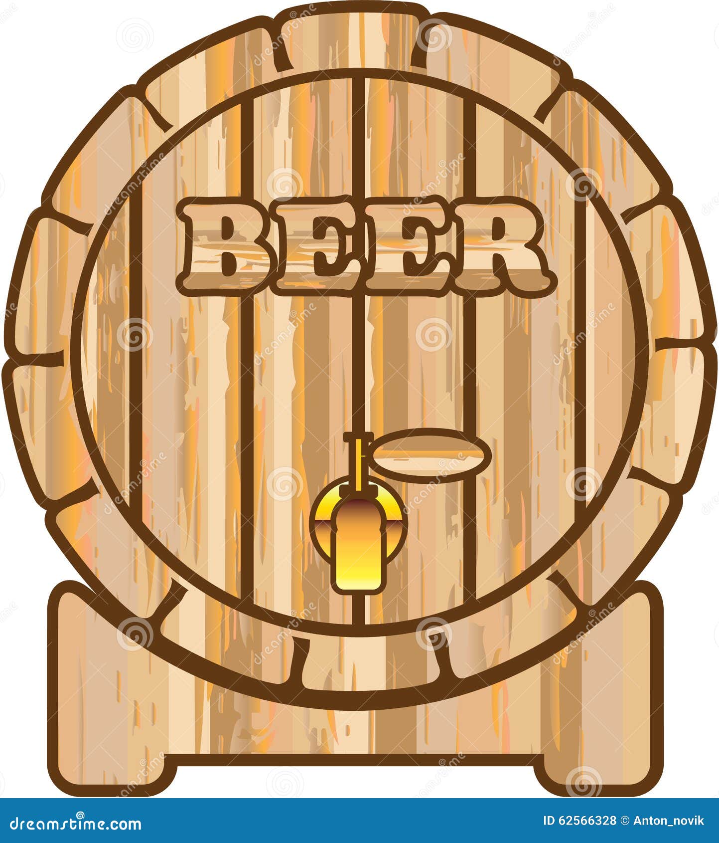 Beer Barrel Vector Isolated Stock Vector Illustration of process