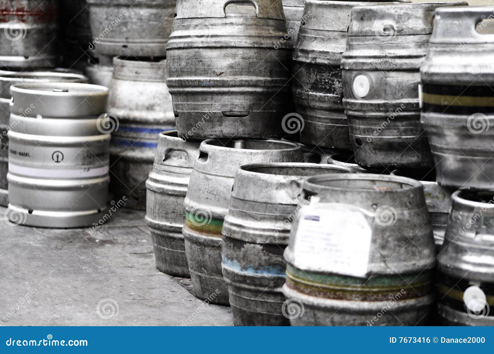 Beer barrels stock photo. Image of metal, lager, steel 7673416