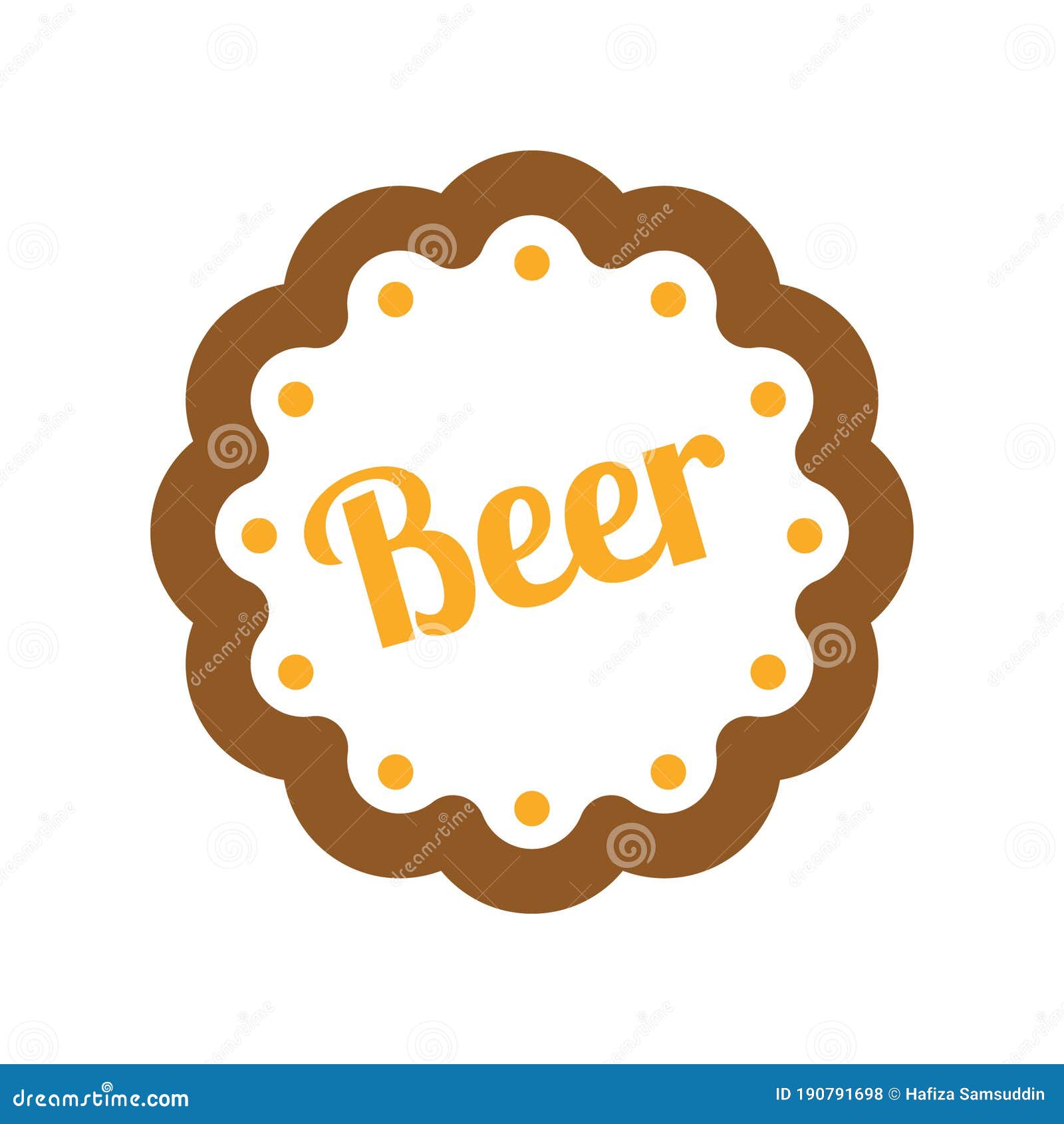 Beer Bottle Cap. Vector Illustration Decorative Design Stock Vector