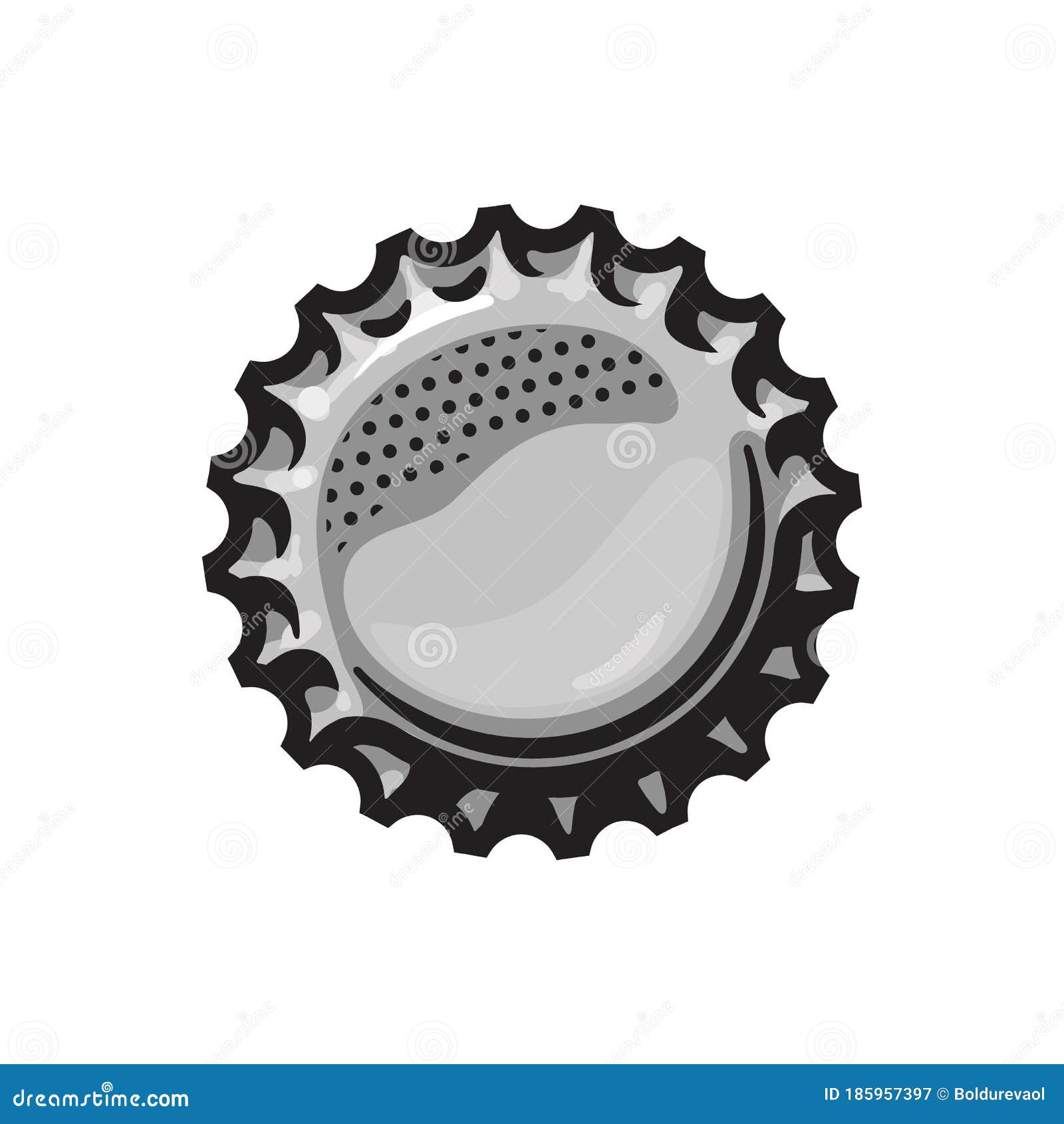 Beer Bottle Cap. Vector Illustration Isolated on White Background