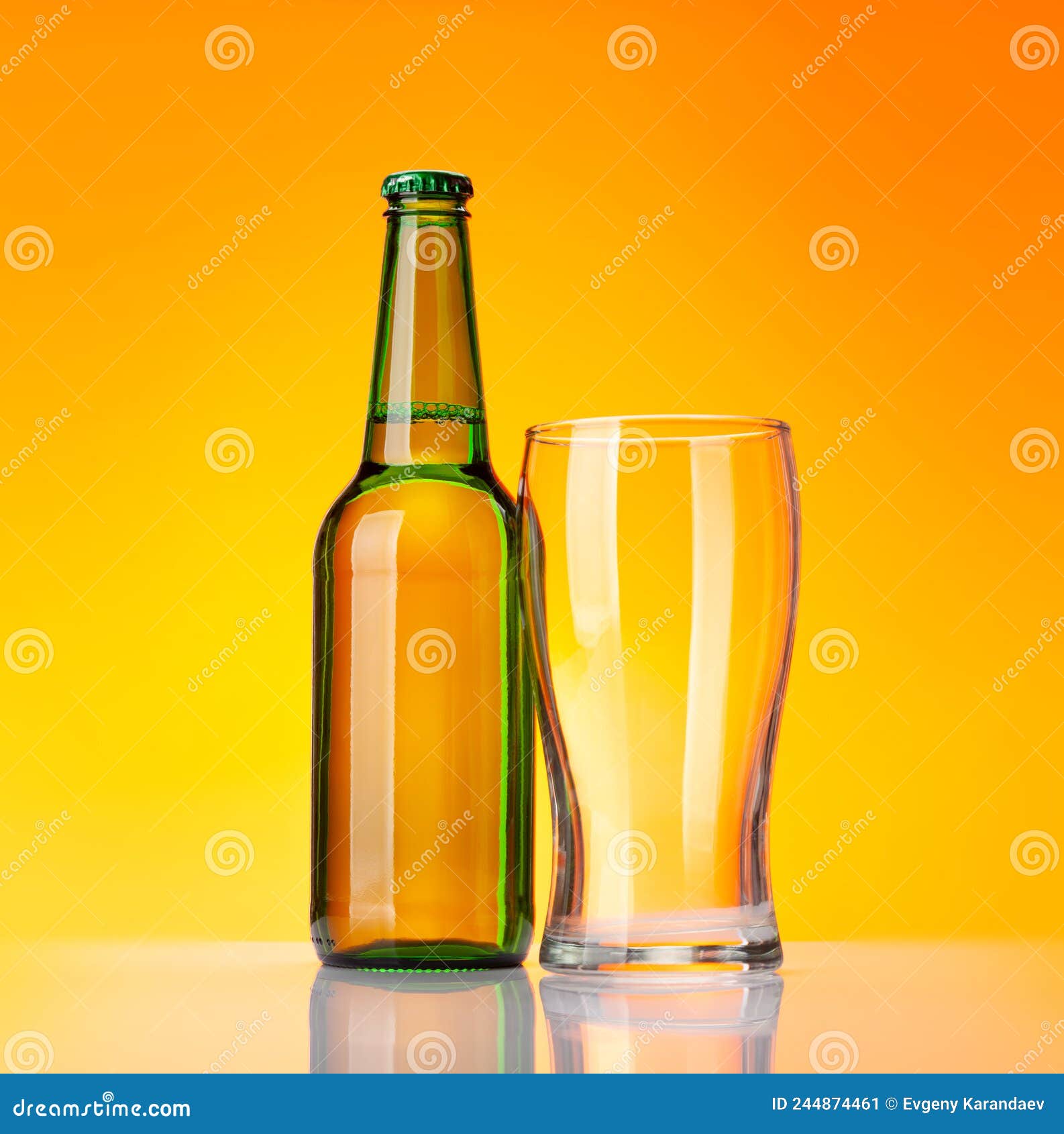 Beer bottle and glass stock image. Image of background 244874461