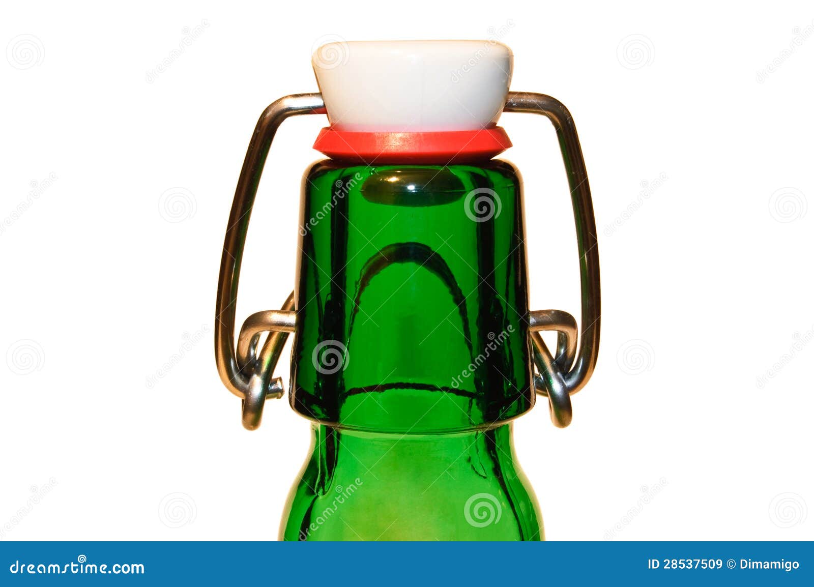 Beer bottle of green glass stock image. Image of drop 28537509