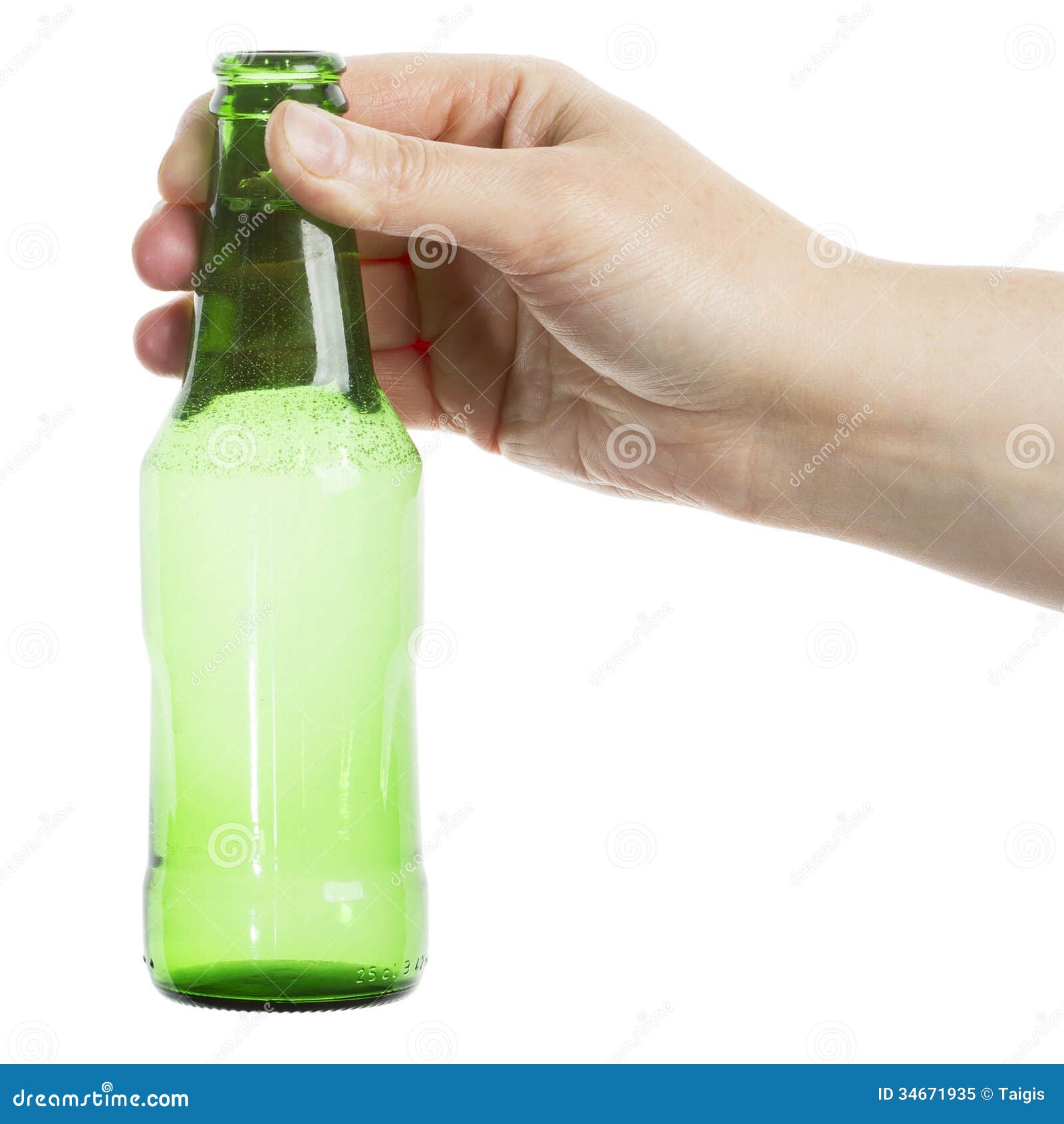 Beer bottle in the hand stock image. Image of brewery 34671935