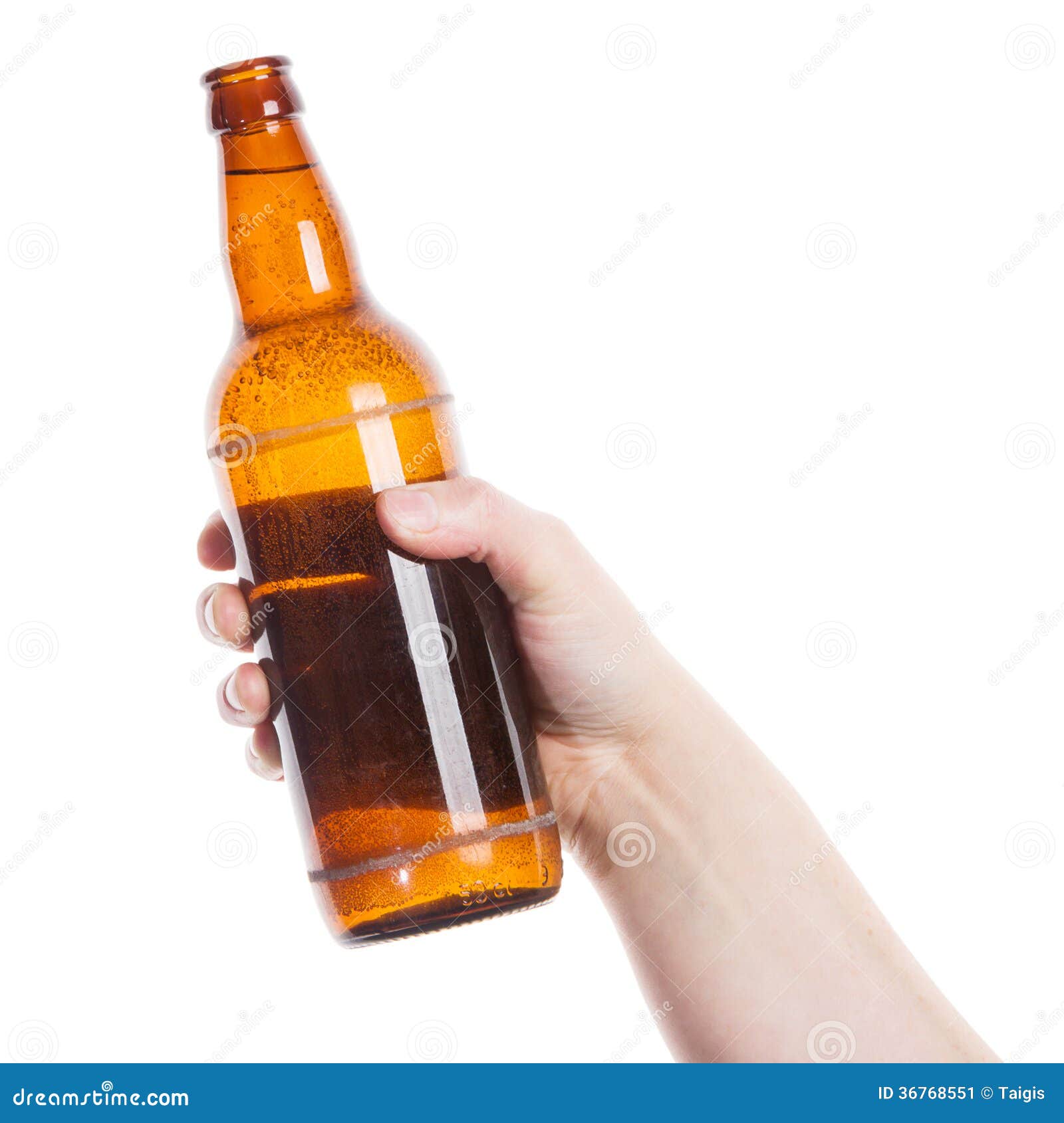 Beer bottle in the hand stock image. Image of bottle 36768551