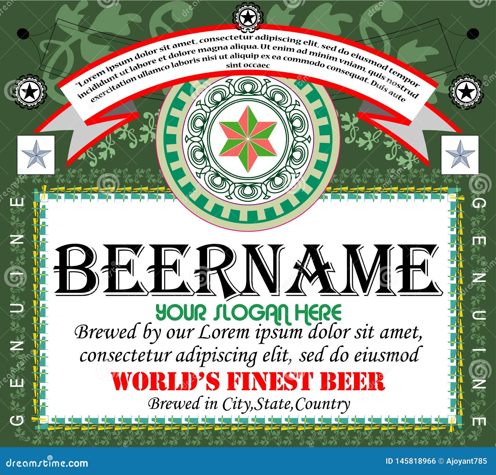 vintage beer label template