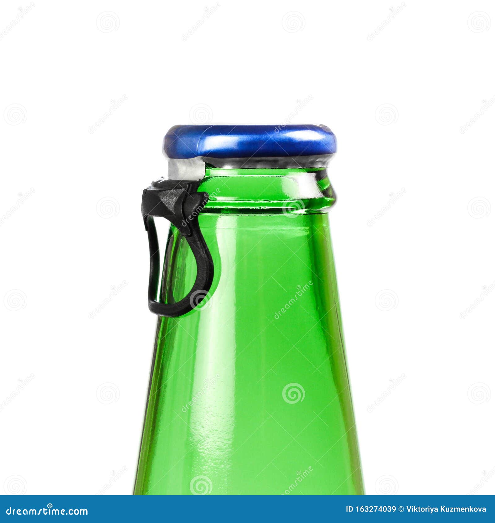Beer Bottle, Lid with Ring for Opening. Close Up Stock Image Image of