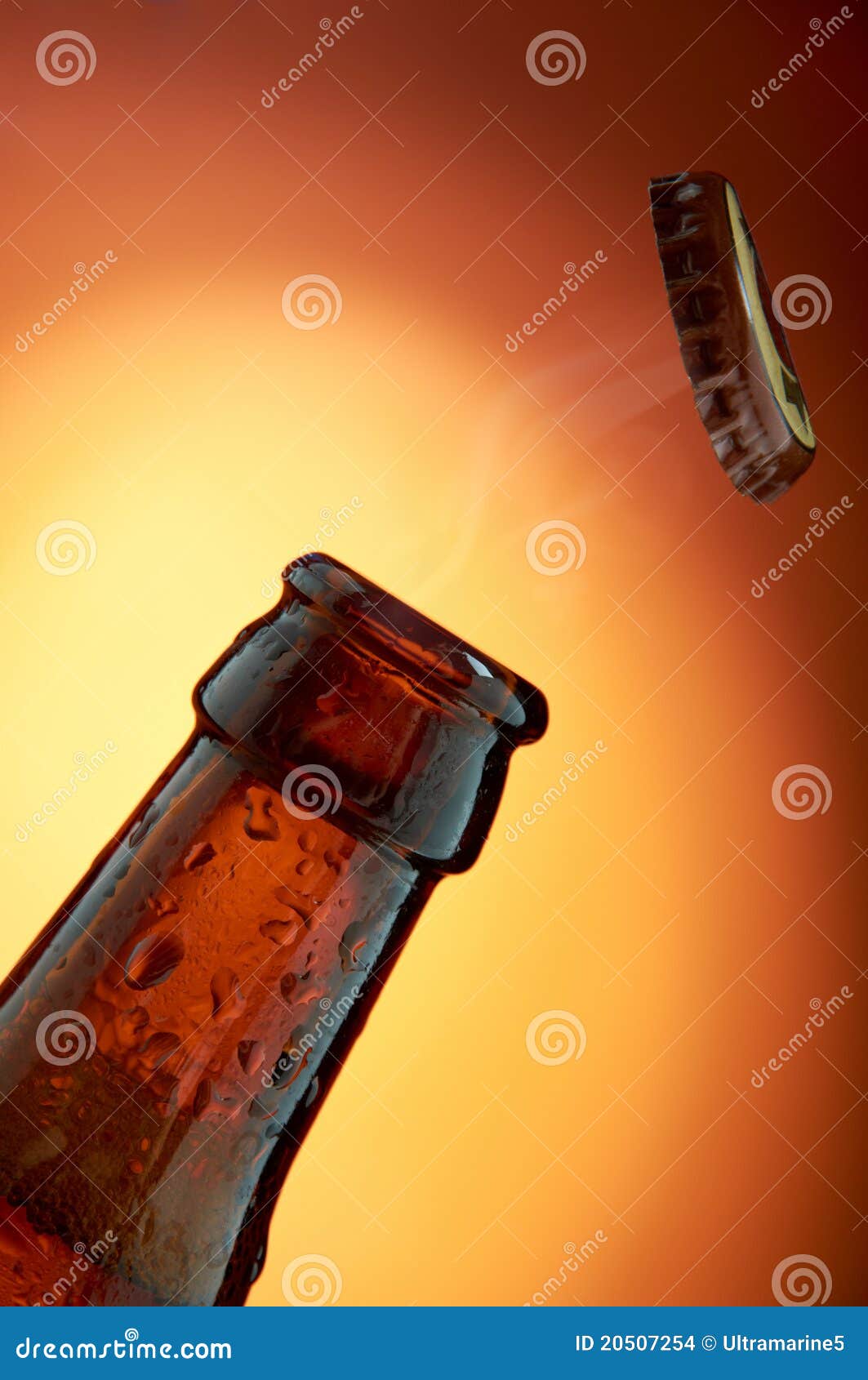 Beer bottle opening stock photo. Image of alcohol, closeup 20507254