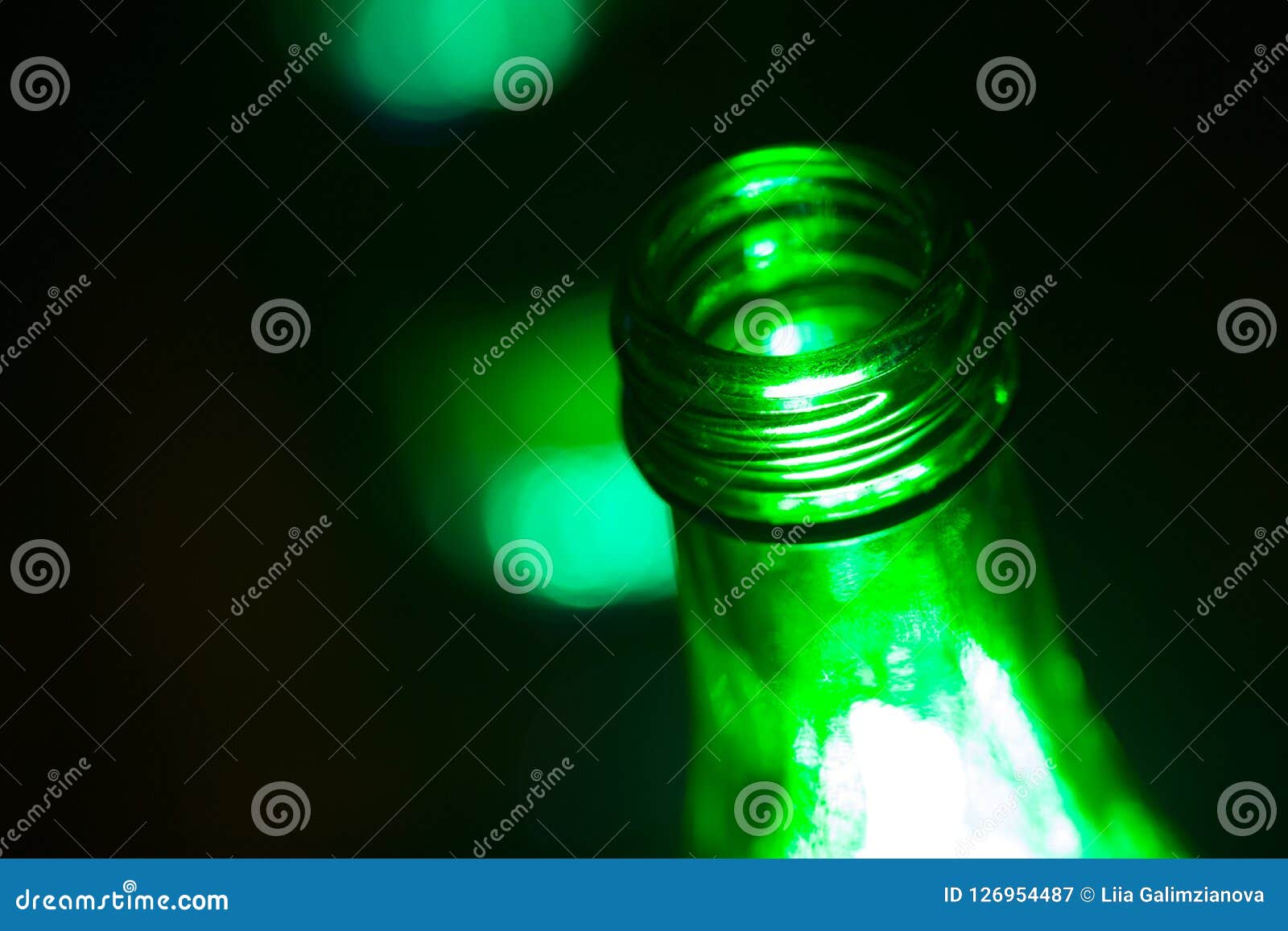 Download Beer Bottles Of Green Glass In A Bar On Dark Background Stock Image Image Of Object Beer 126954487 Yellowimages Mockups