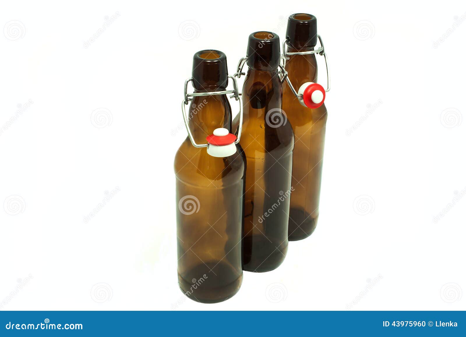 Beer bottles stock photo. Image of white, metal, empty 43975960