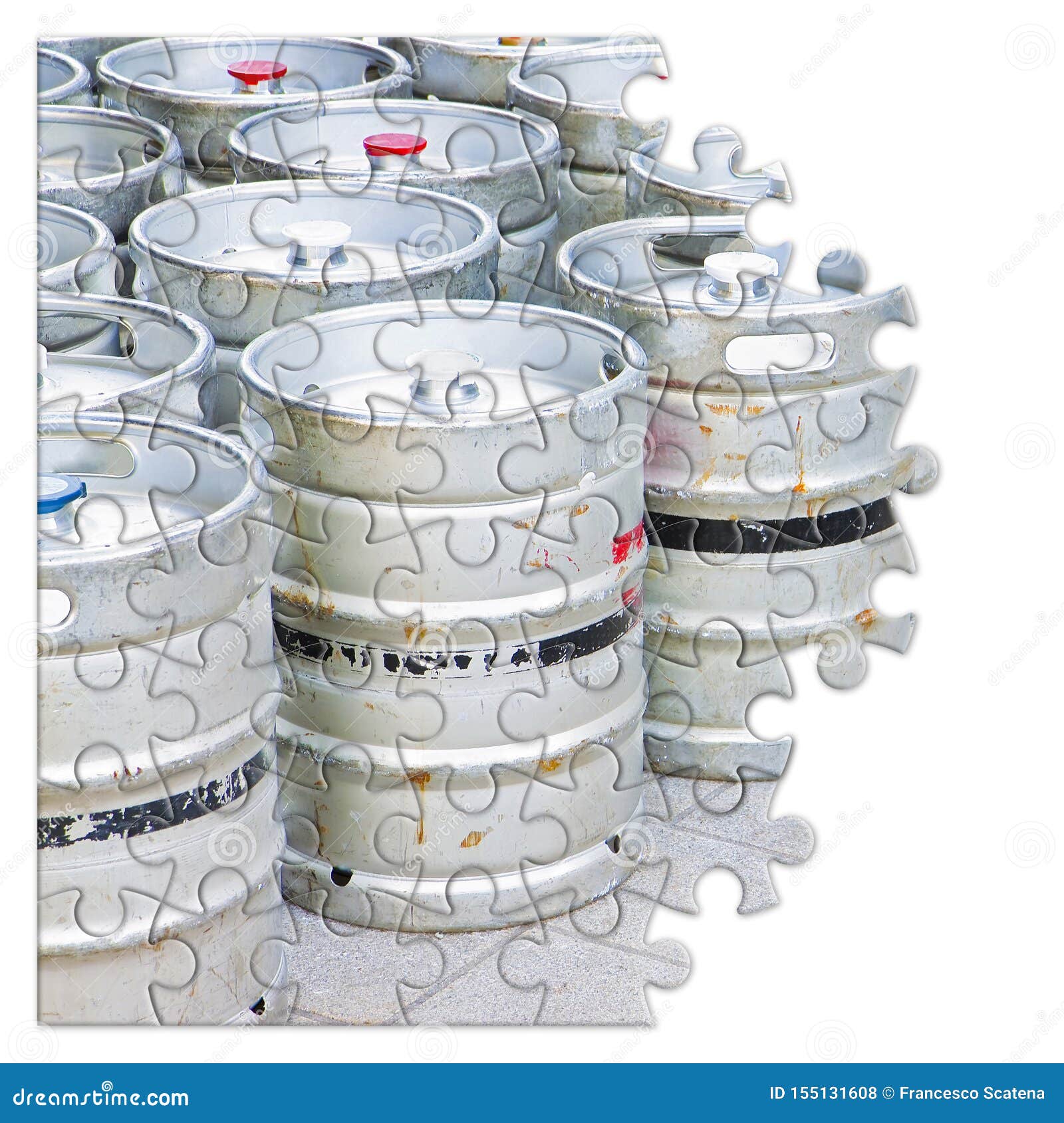 Beer Brewing Concept Image in Puzzle Shape Stock Photo Image of