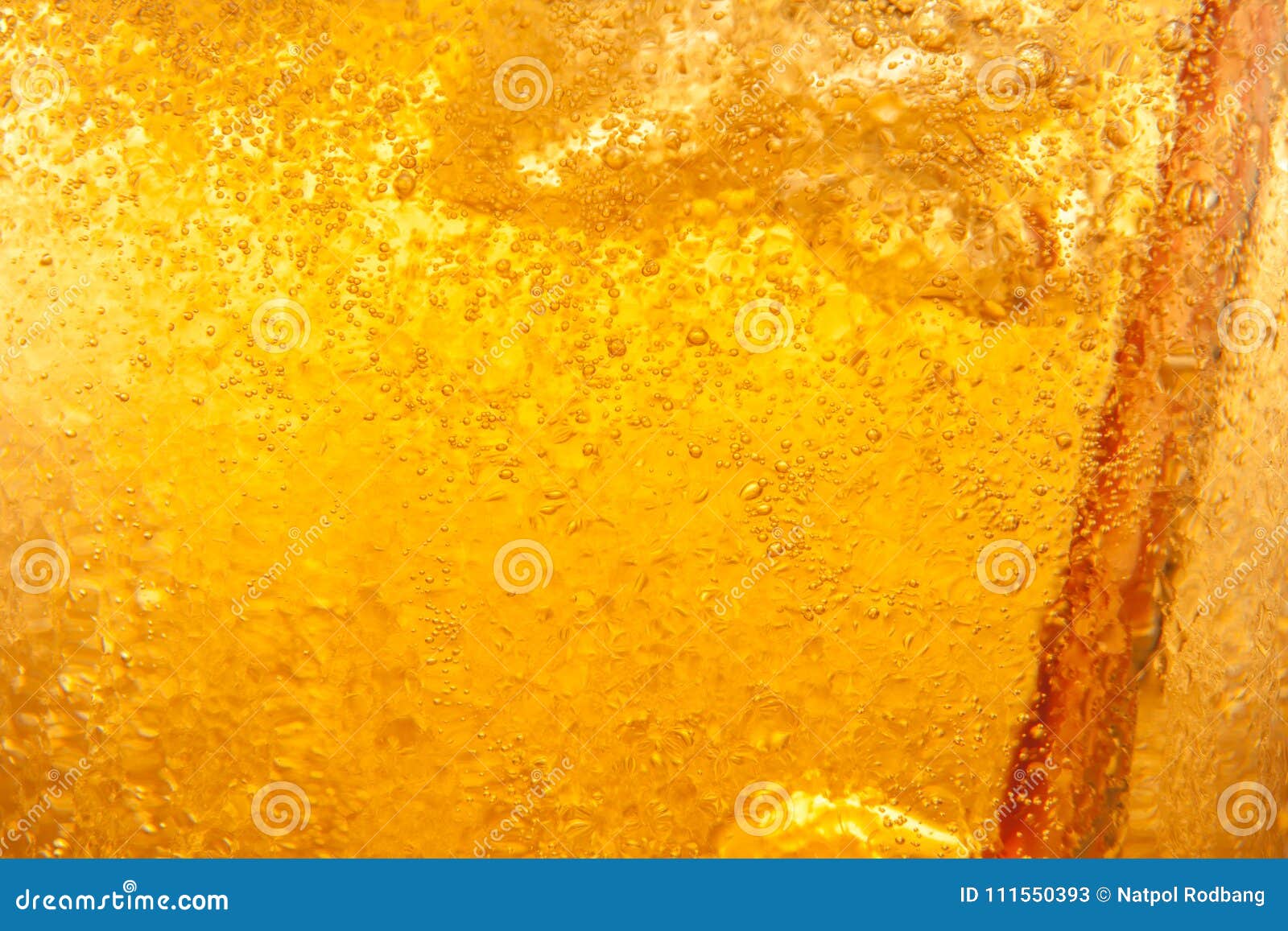 Beer Bubbles in the High Magnification and Close Up Stock Image Image