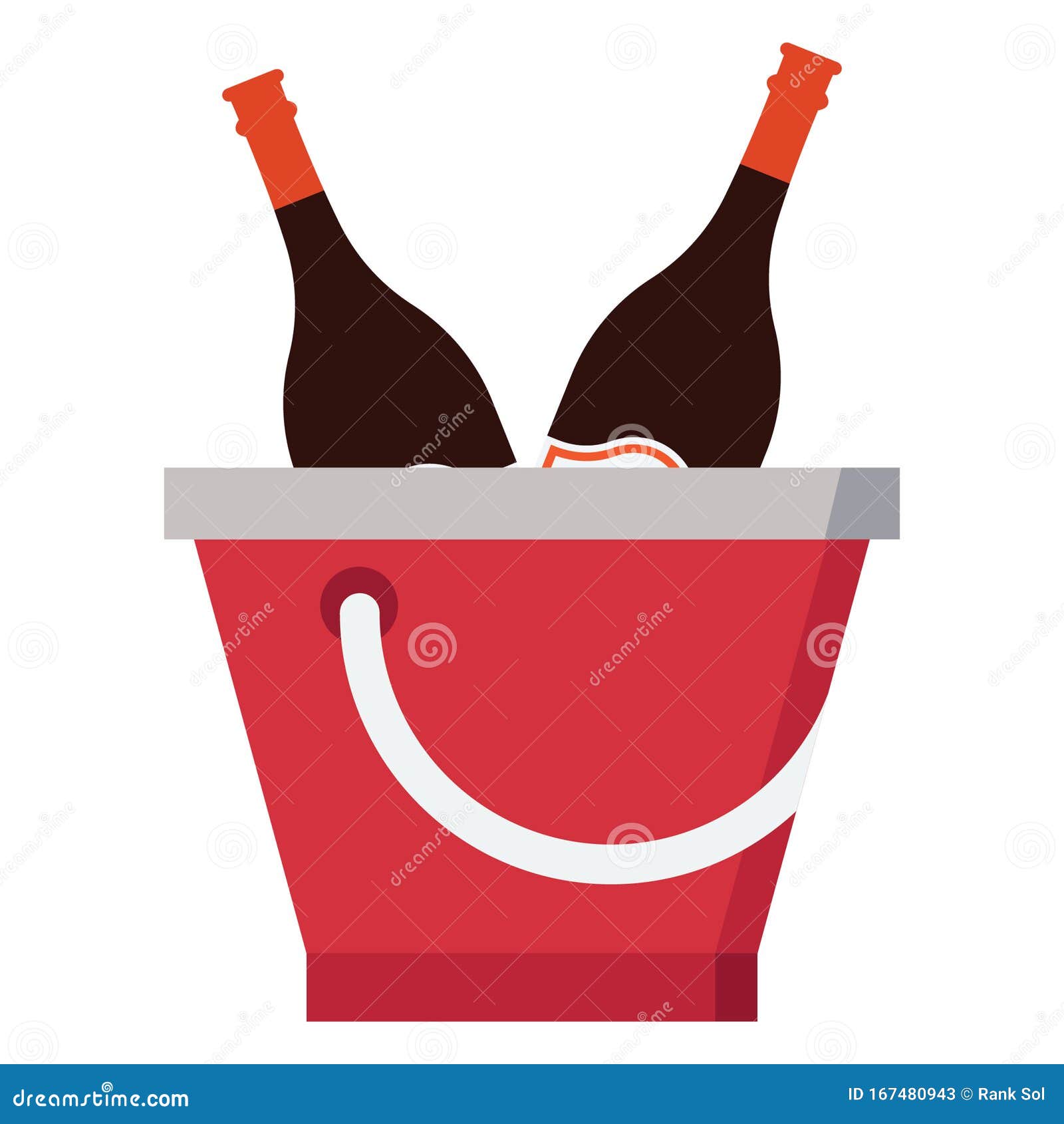 Beer Bucket Vector Icon Which Can Be Easily Modified or Edit Stock