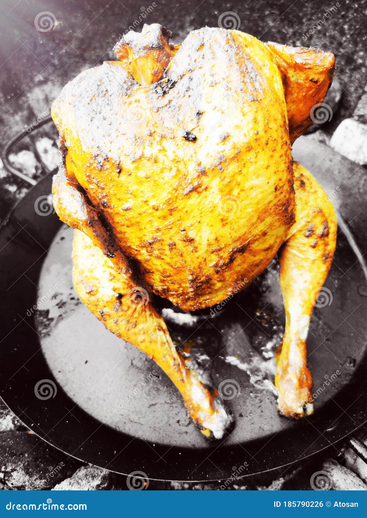 Beer Can Chicken Stock Photo Image Of Paprika Horizontal 185790226