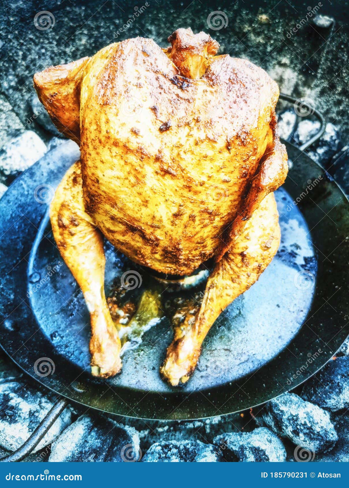 Beer Can Chicken Stock Image Image Of Horizontal Baked 185790231