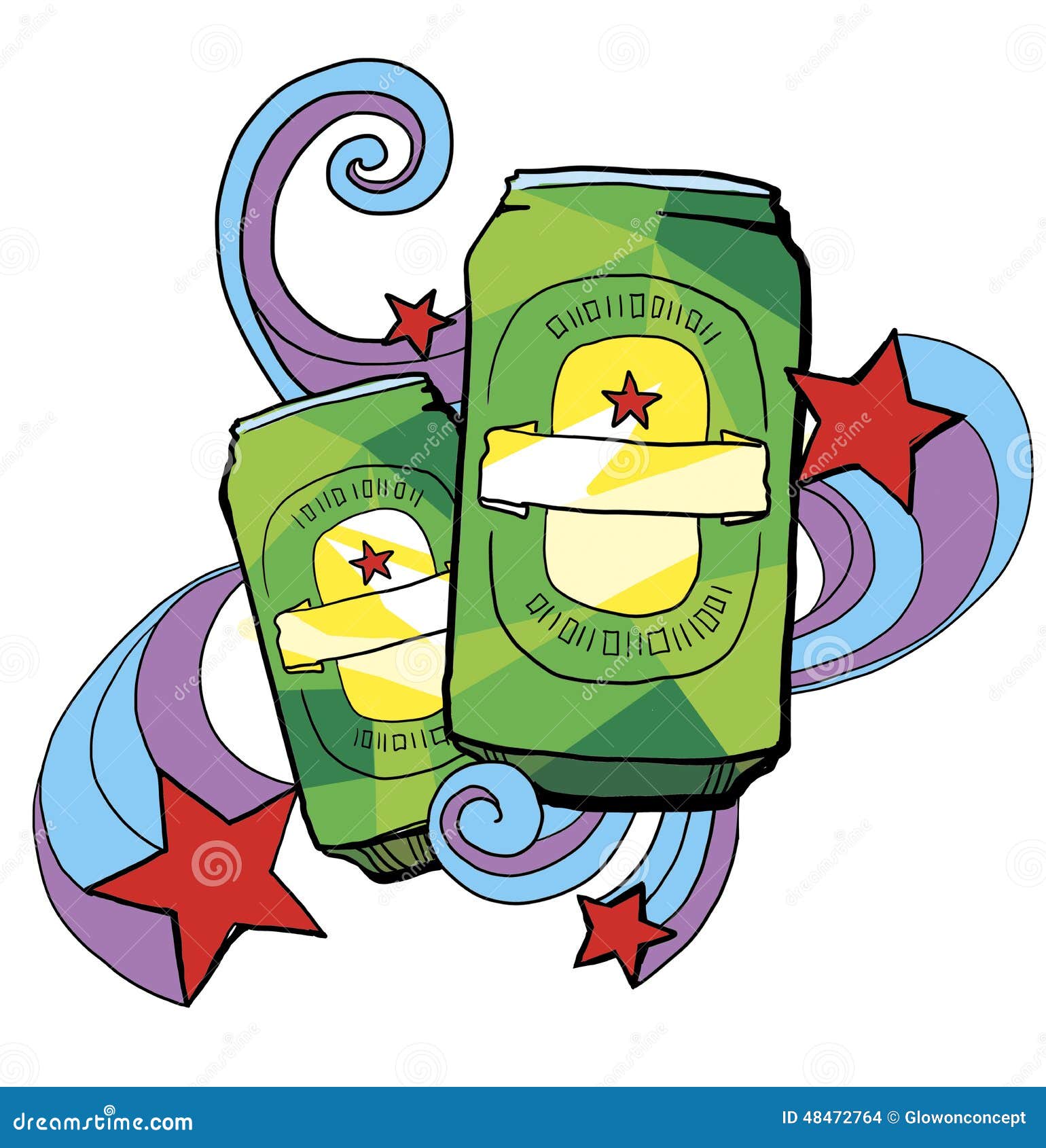 Beer can illustration stock illustration. Illustration of alcohol