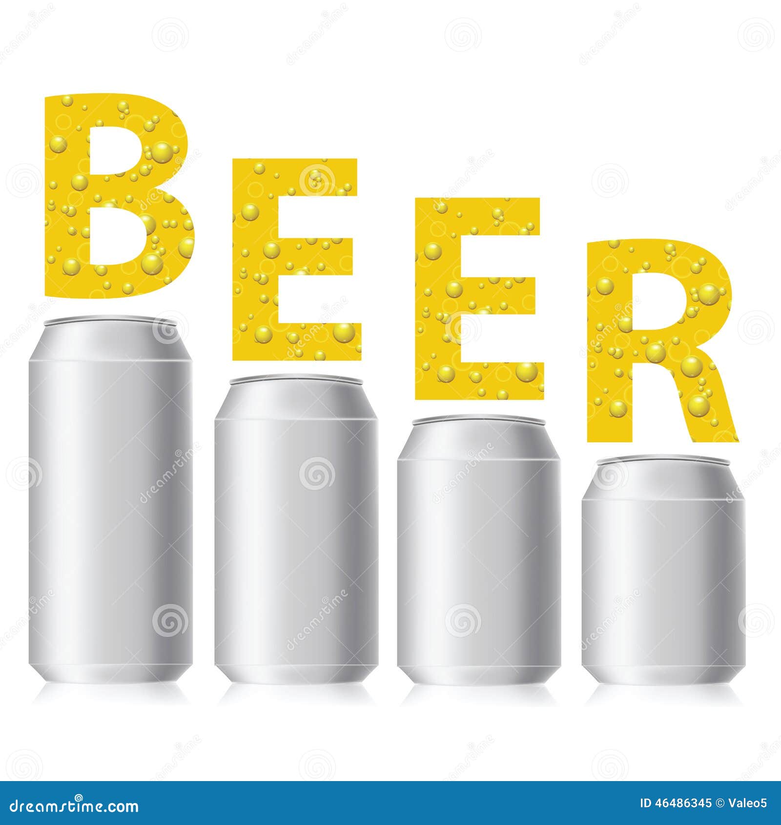 Beer cans stock vector. Illustration of beverage, container 46486345