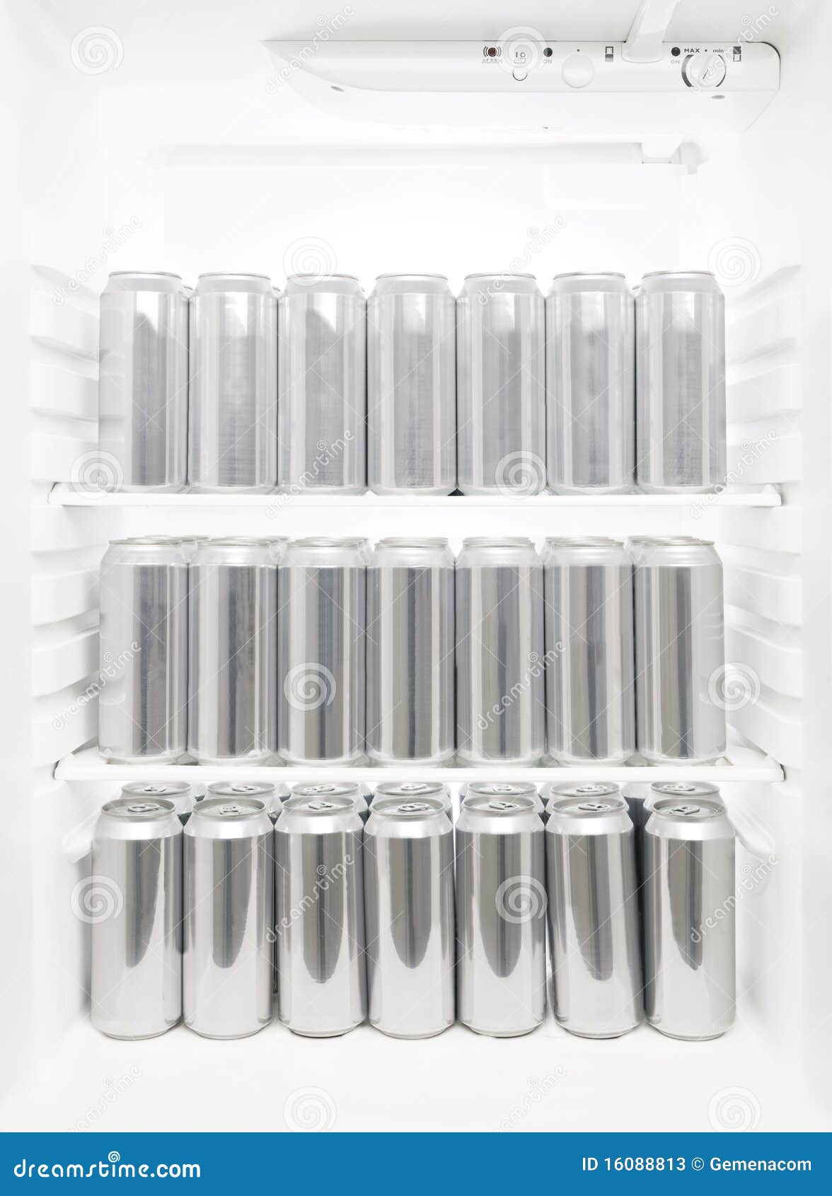 Beer Cans in a Refrigerator Stock Image Image of cold, grey 16088813