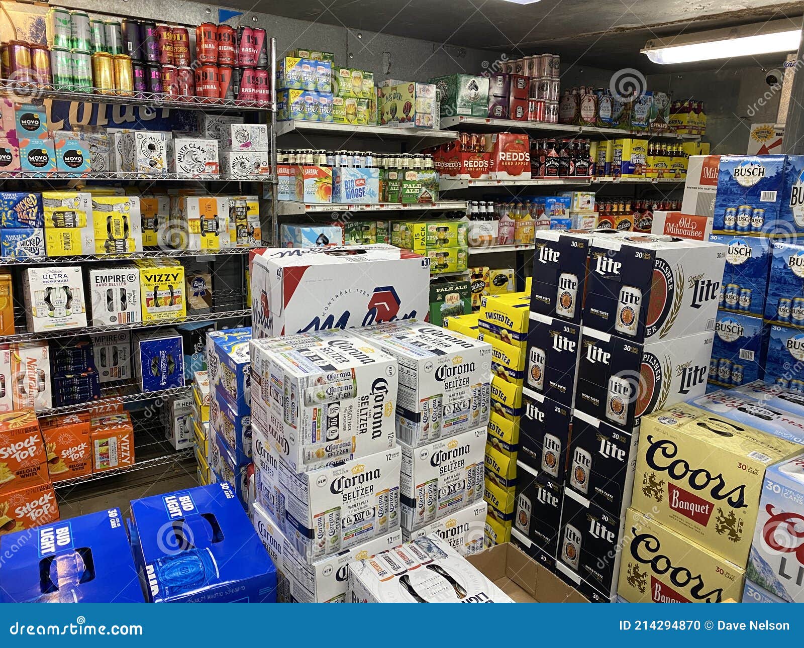 Beer Cave or Cooler in Grocery Store Editorial Image Image of