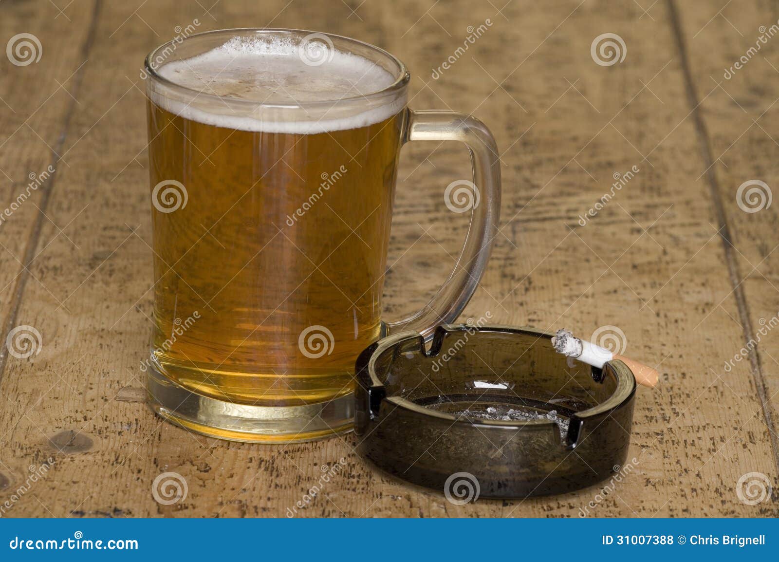 Beer and cigarette stock photo. Image of beer, tray, smoking 31007388