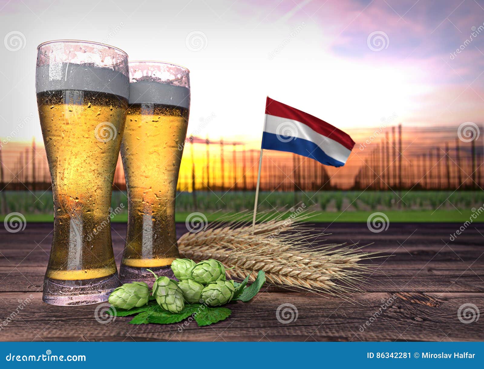 Beer Consumption in Netherlands. 3D Render Stock Image Image of