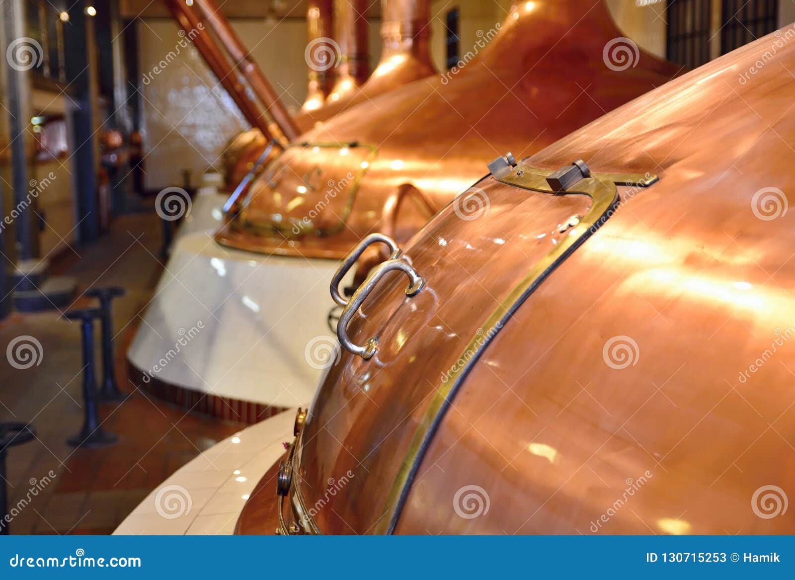 Beer Copper Fermentation Vats Stock Image Image of reservoir