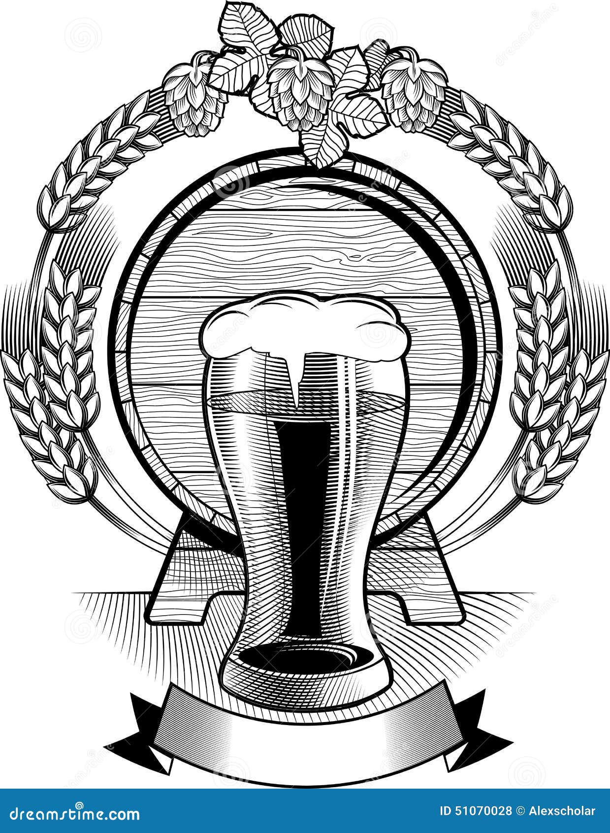 Beer emblem stock vector. Illustration of black, pastel - 51070028