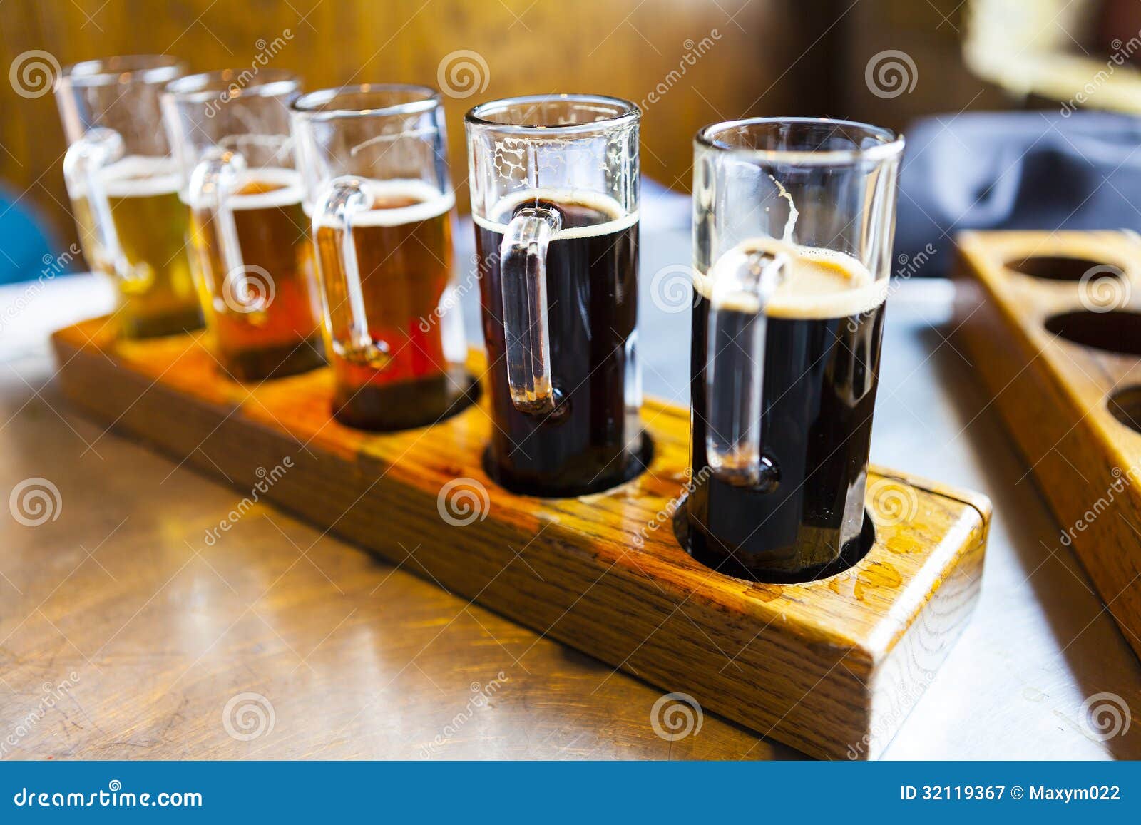 Beer Flight stock image. Image of dark, fresh, porter 32119367