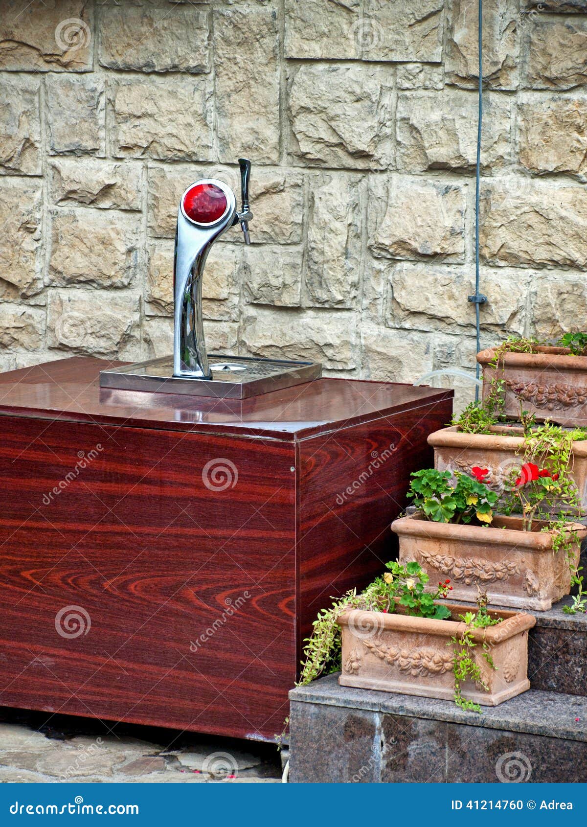 Beer Fountain in a Bar Table Stock Photo Image of beverage, terrace 41214760